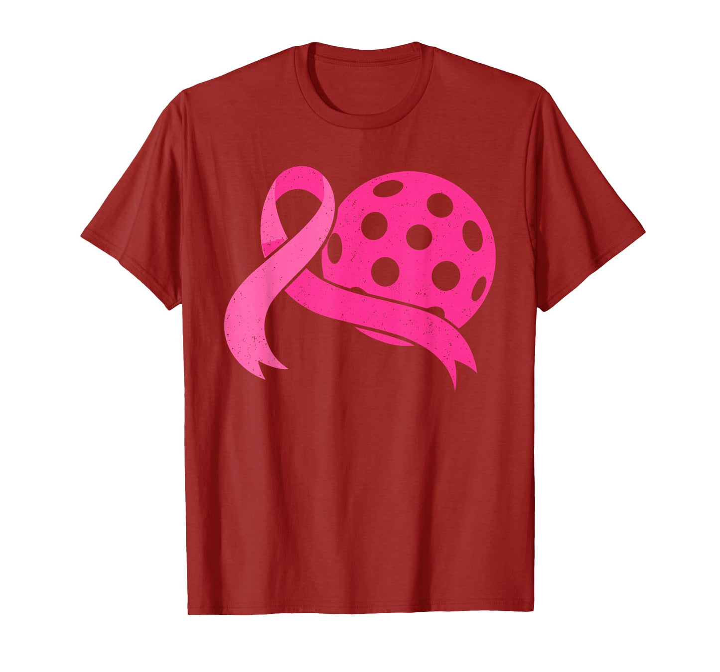 Dink For Pink Breast Cancer Awareness Pickleball Pink Ribbon T-Shirt
