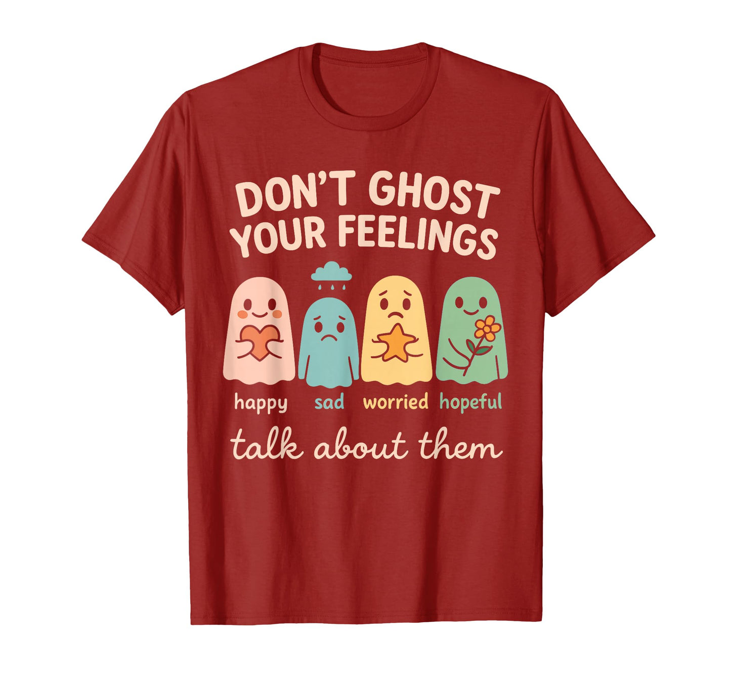 Halloween School Psychologist Shirt Dont Ghost Your Feelings T-Shirt
