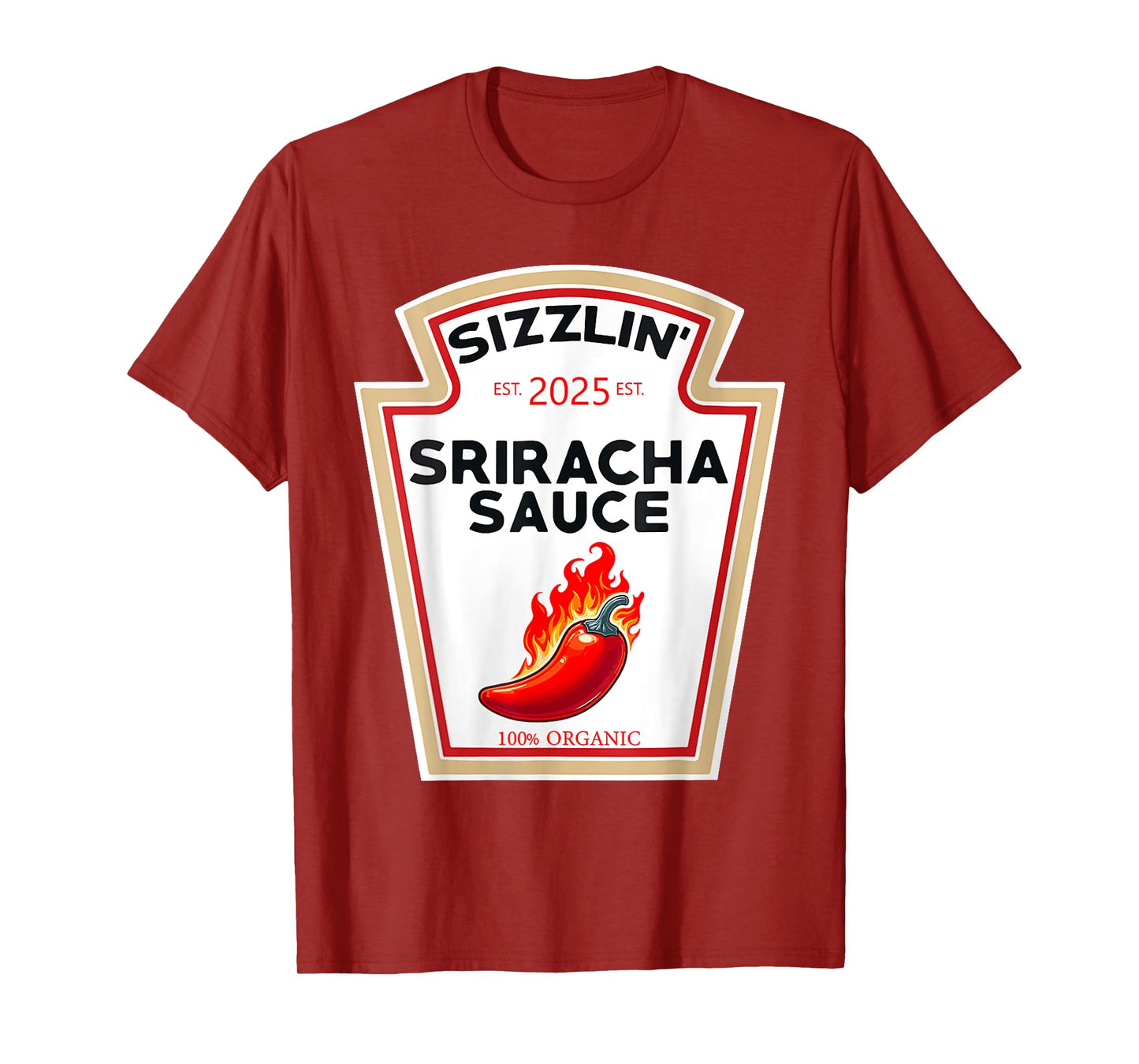 Sriracha Sauce DIY Halloween Costume Matching Men Women Kids T-Shirt