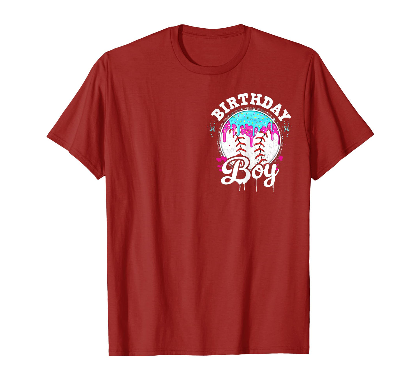 Baseball 9 Year Old Ice Cream Drip 9th Birthday Boy Number 9 T-Shirt