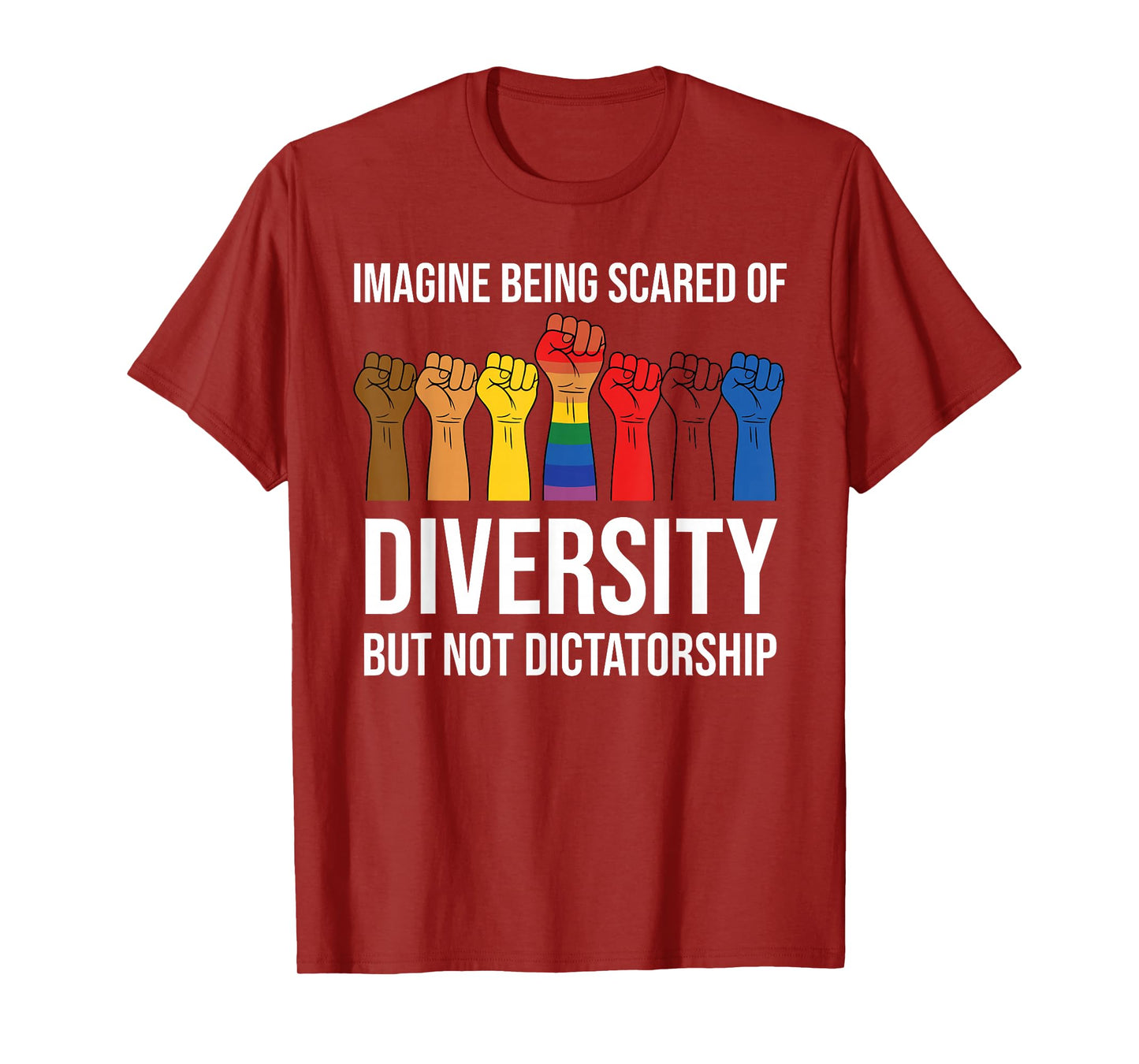 Imagine Being Scared Diversity But Not Dictatorship Resist T-Shirt