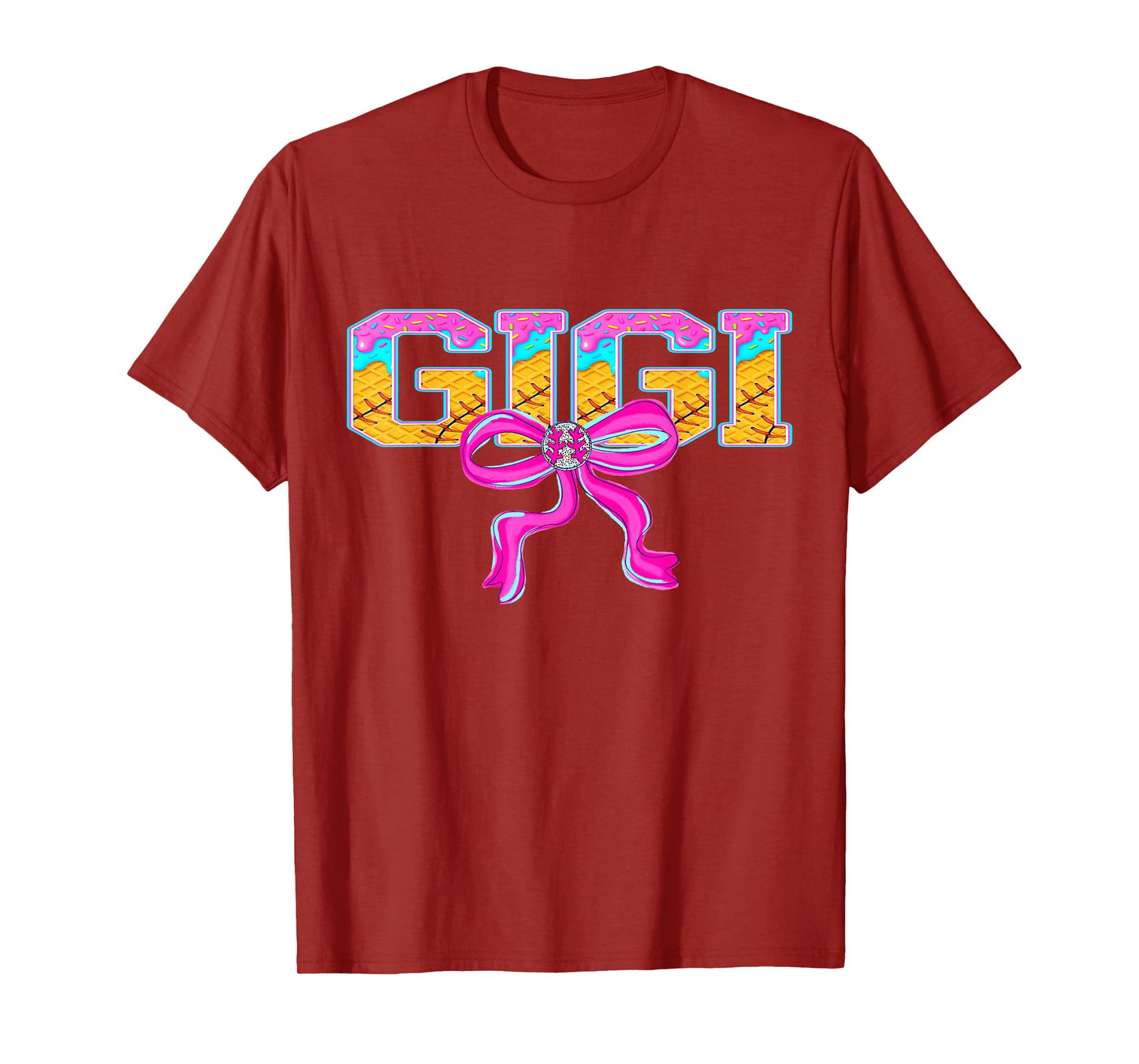 Baseball Gigi Ice Cream Drip Game Day Family Matching T-Shirt
