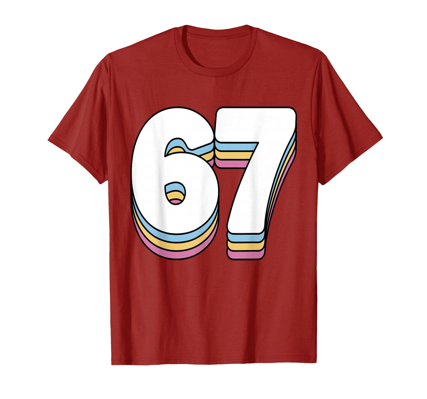 Funny 6 7 Meme Six Seven Gen Alpha Slang 67 T-Shirt