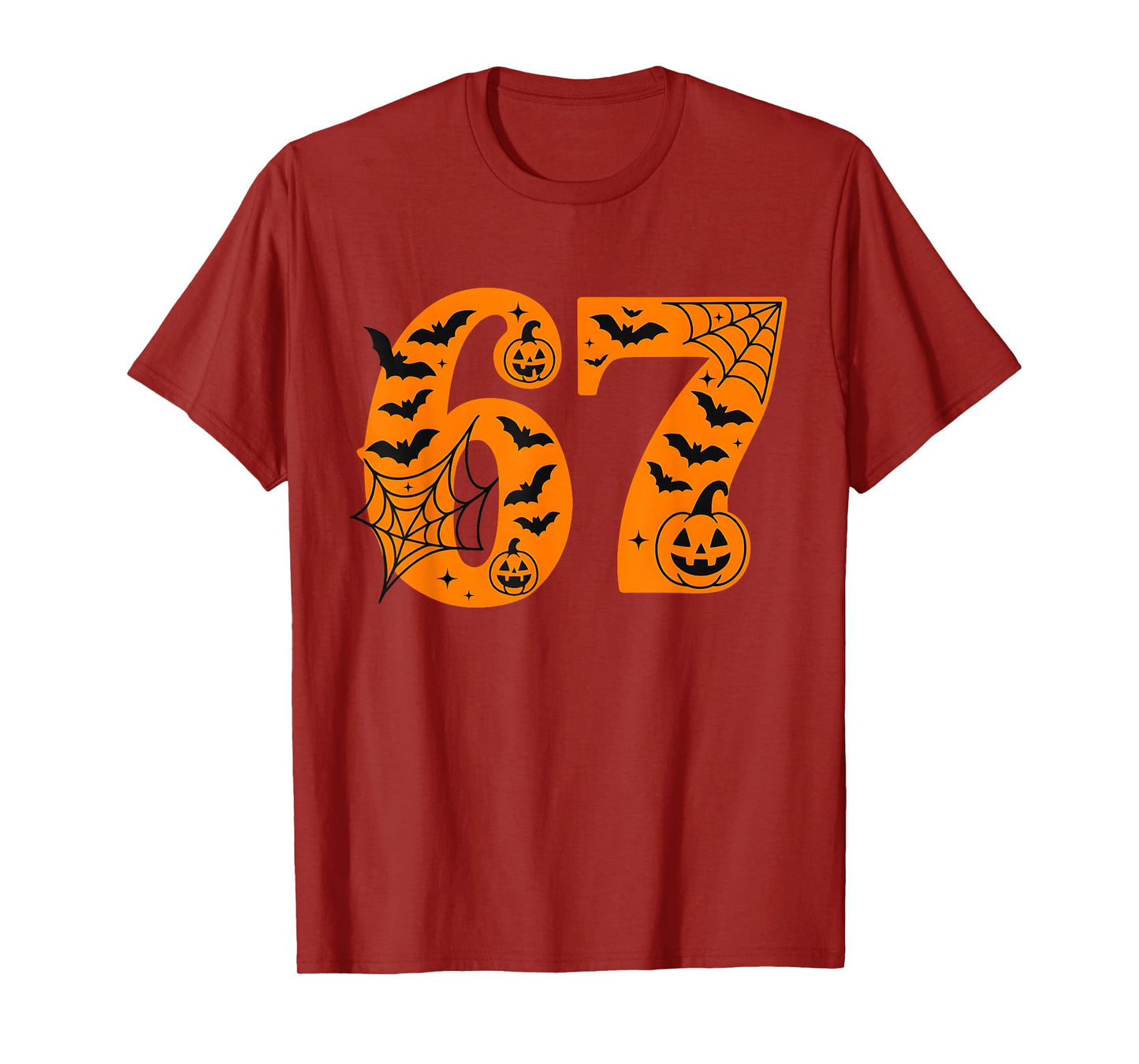 67 Halloween Six Seven Brainrot Meme Boys Kids Funny 6 7 T-Shirt