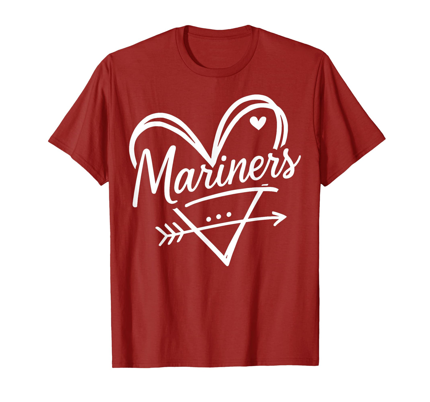 Retro Mariners Heart Arrow Fan Pride Gift for Men Women Kids T-Shirt