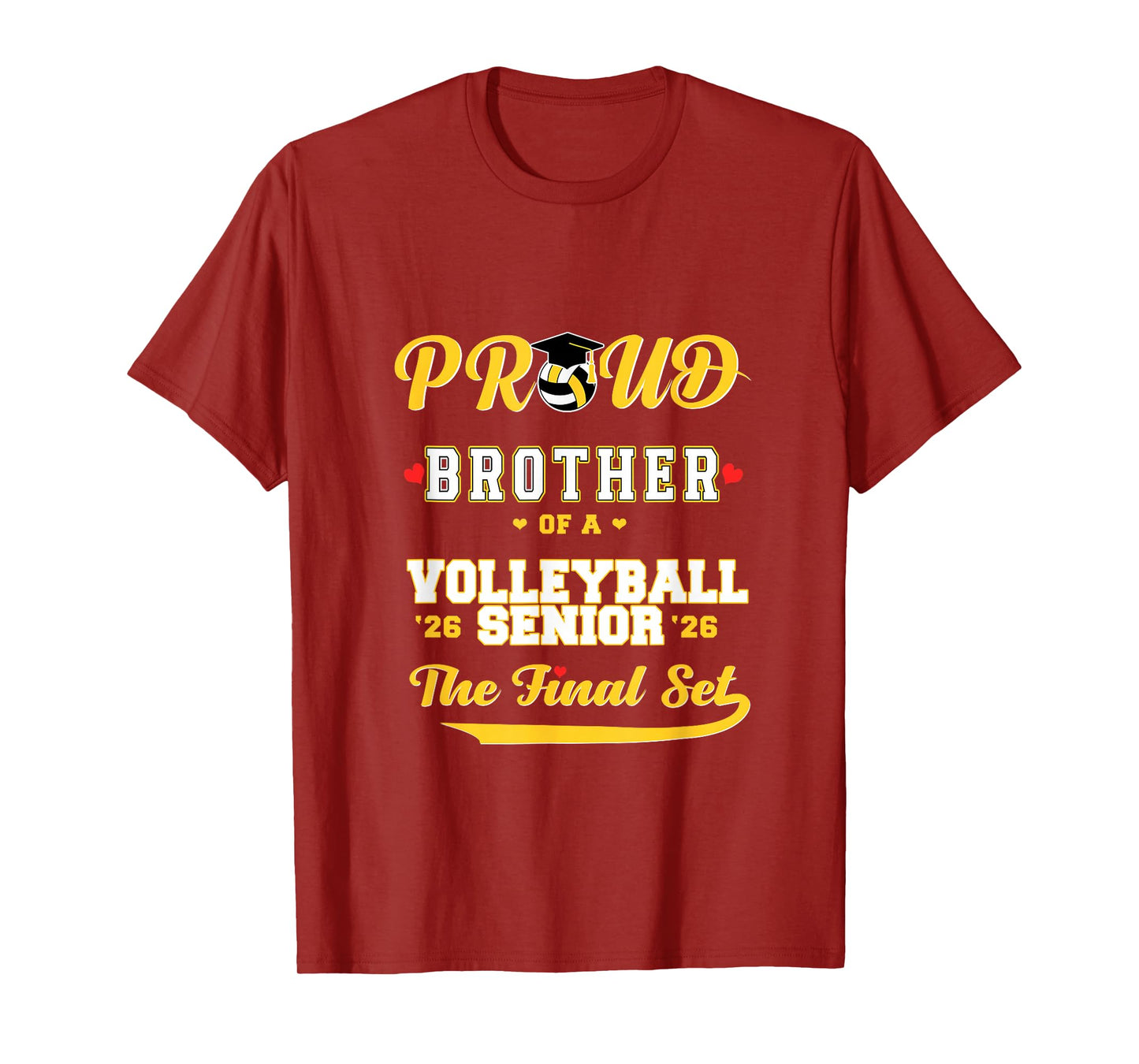 Cool Family '26 Graduation Volleyball Player Brother T-Shirt