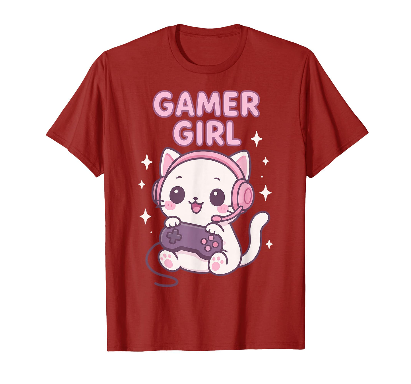 Gamer Girl Cat T-Shirt