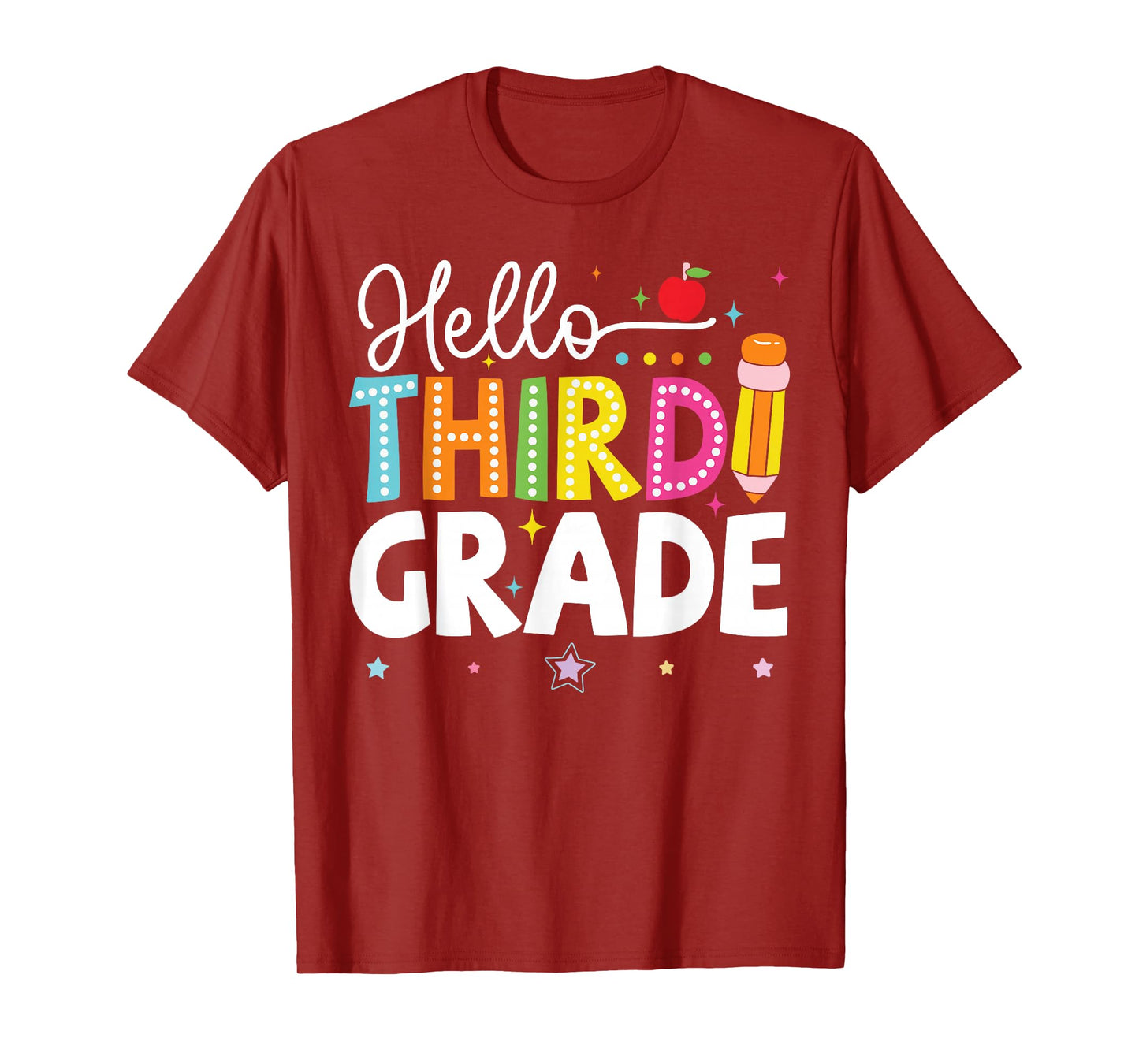 Hello Third Grade Teacher First Day of School Appreciation T-Shirt