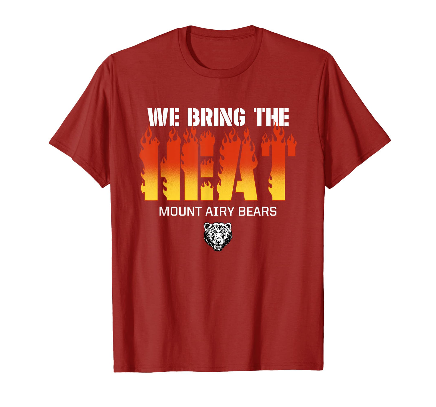 Mount Airy Bears Logo We Bring the Heat HS T-Shirt