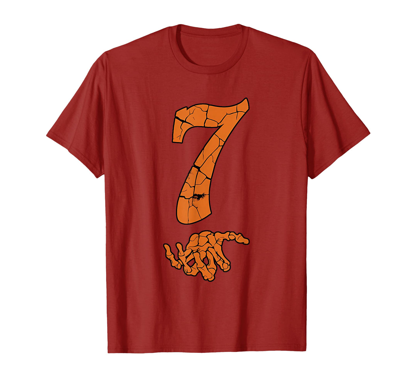 Funny Six Seven 6 7 Meme Skeleton Hands Halloween Costume T-Shirt