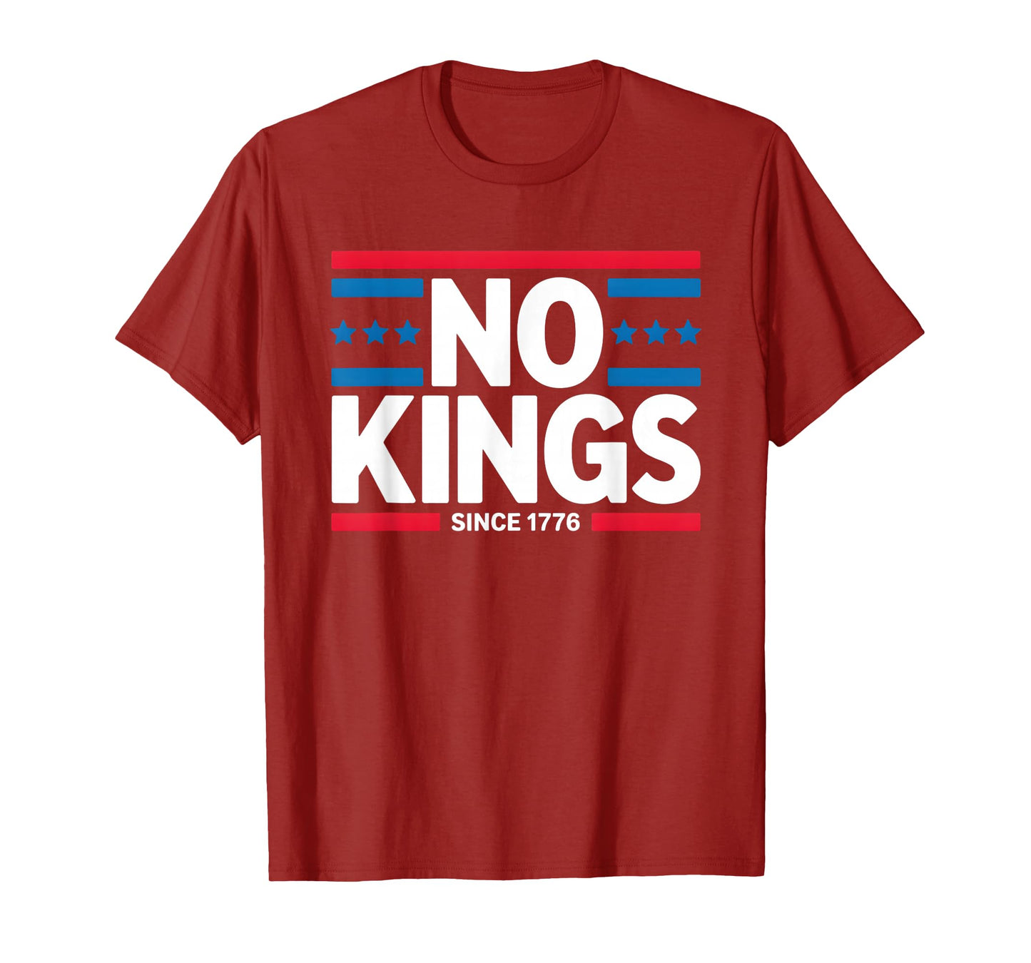 No Kings Since 1776 Democracy Protest No Kings Patriotic T-Shirt