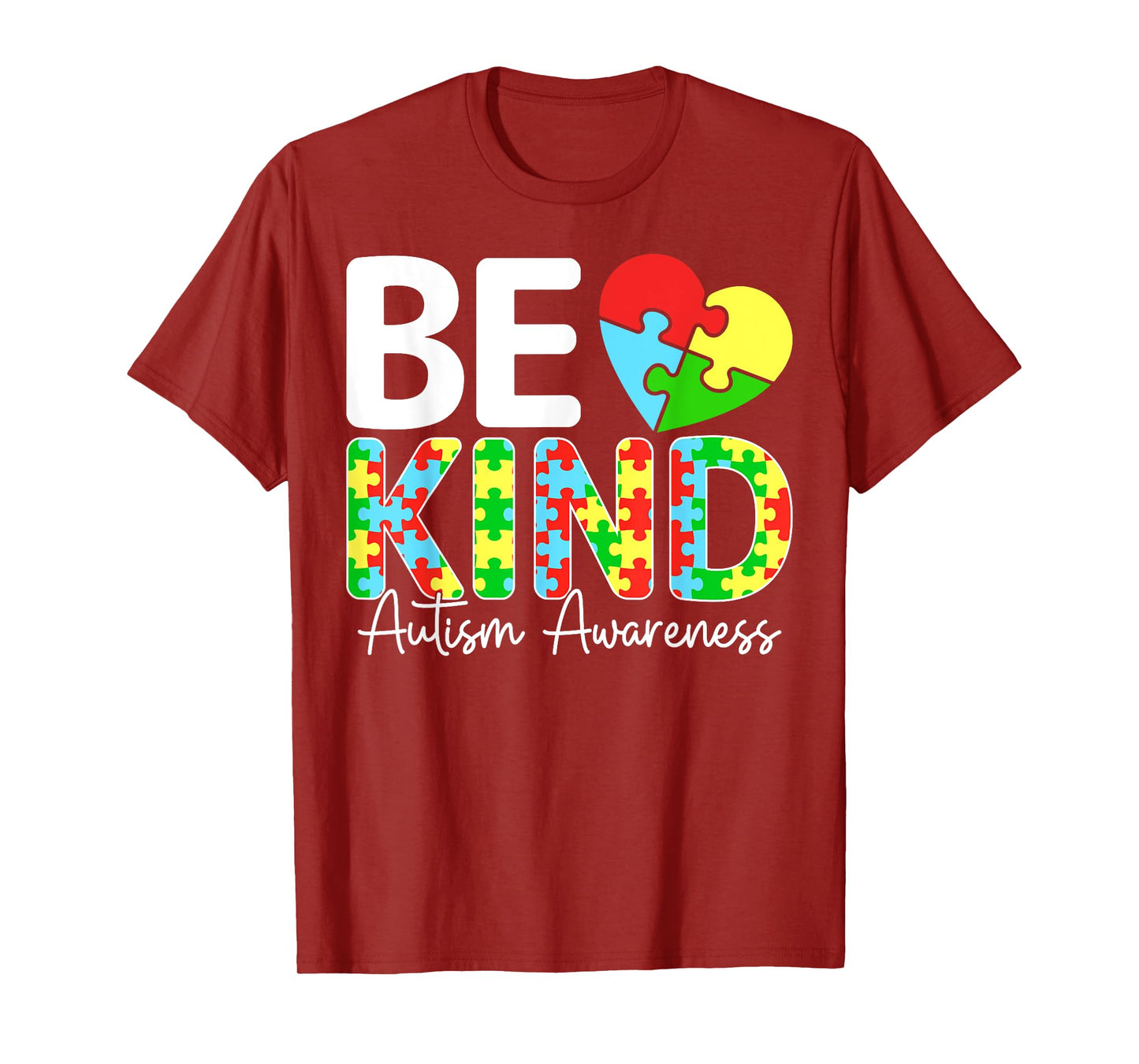 Be Kind Autism Awareness Youth Men Boys Kids Women Family T-Shirt