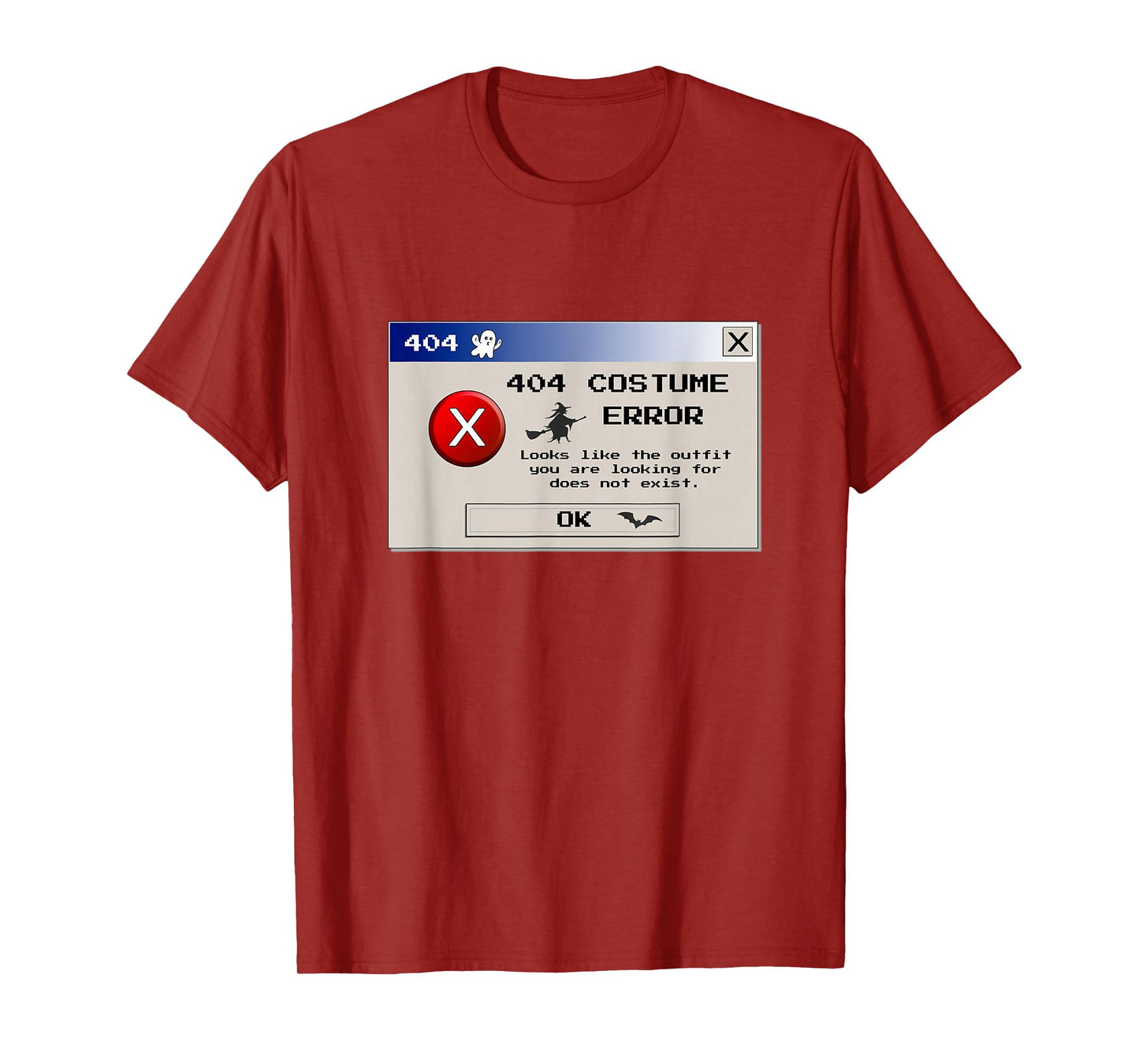 Funny 404 Costume Error Halloween Tech Witch Design T-Shirt
