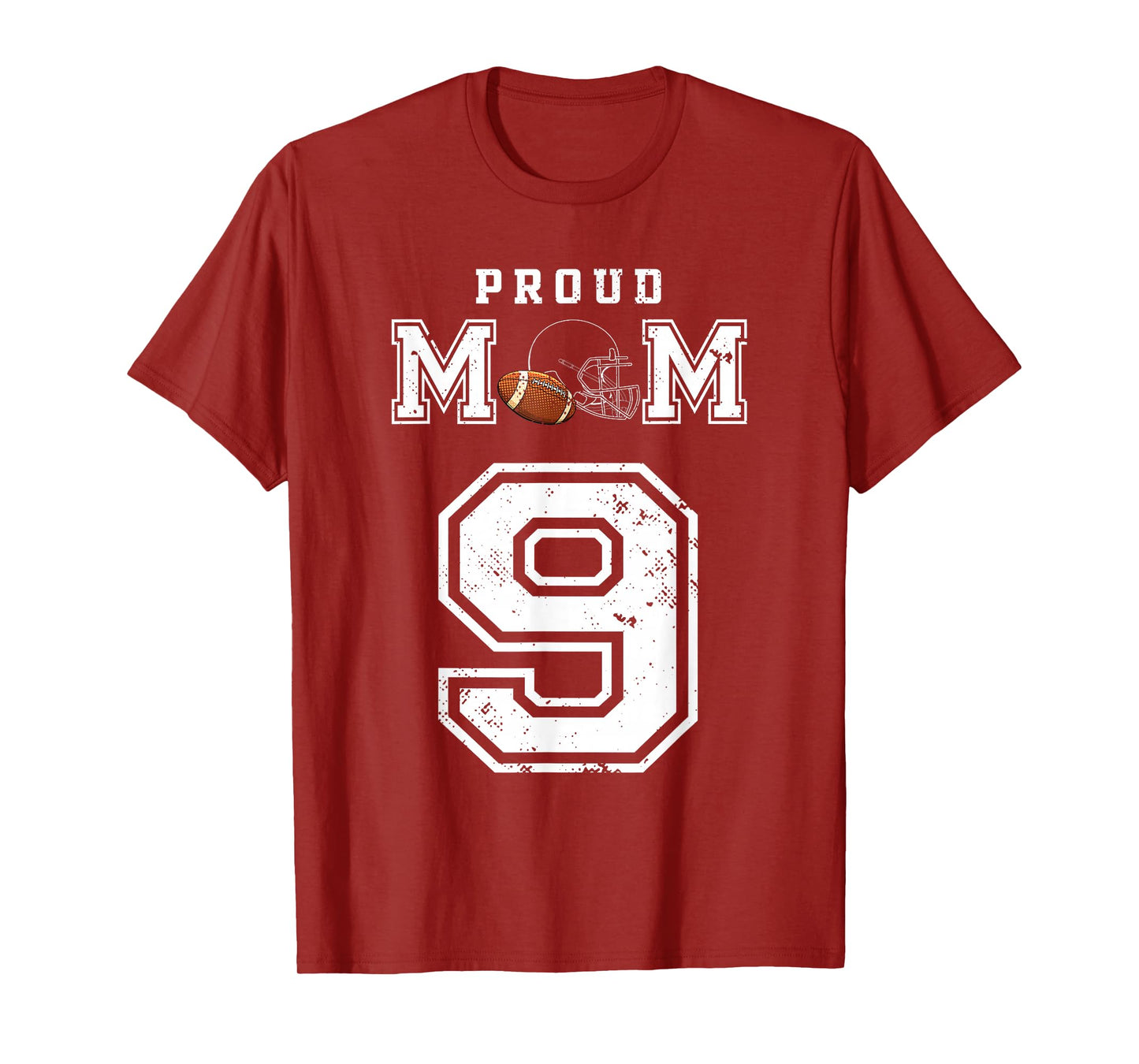 Custom Proud Football Mom Number 9 Personalized For Women T-Shirt