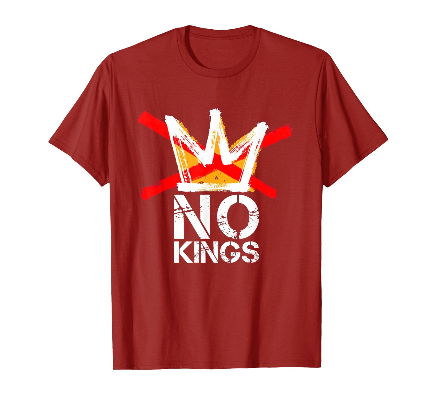 No Kings in America Since 1776 Distressed USA Flag Vintage T-Shirt