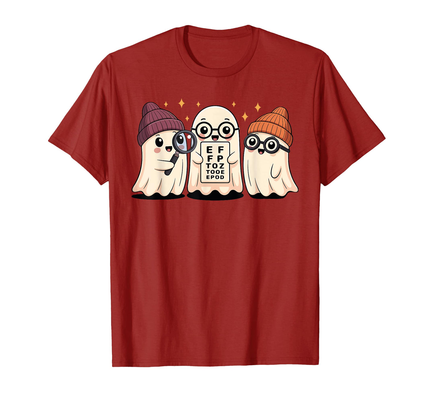 Optometry Halloween Spooky Ophthalmologist Funny Eye Doctor T-Shirt