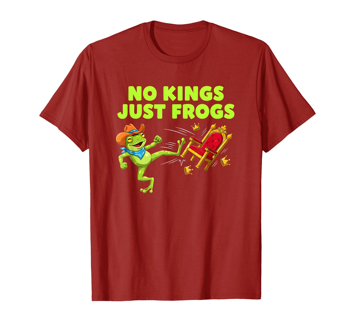 No Kings Just Frogs Democracy Patriotic Frog Protest T-Shirt