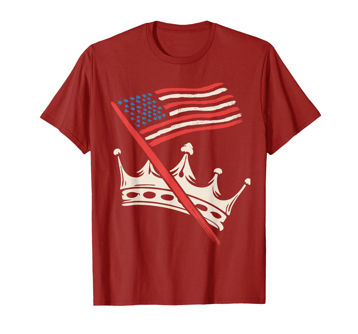 No Kings in America Political Crown Nope 4th July USA Flag T-Shirt
