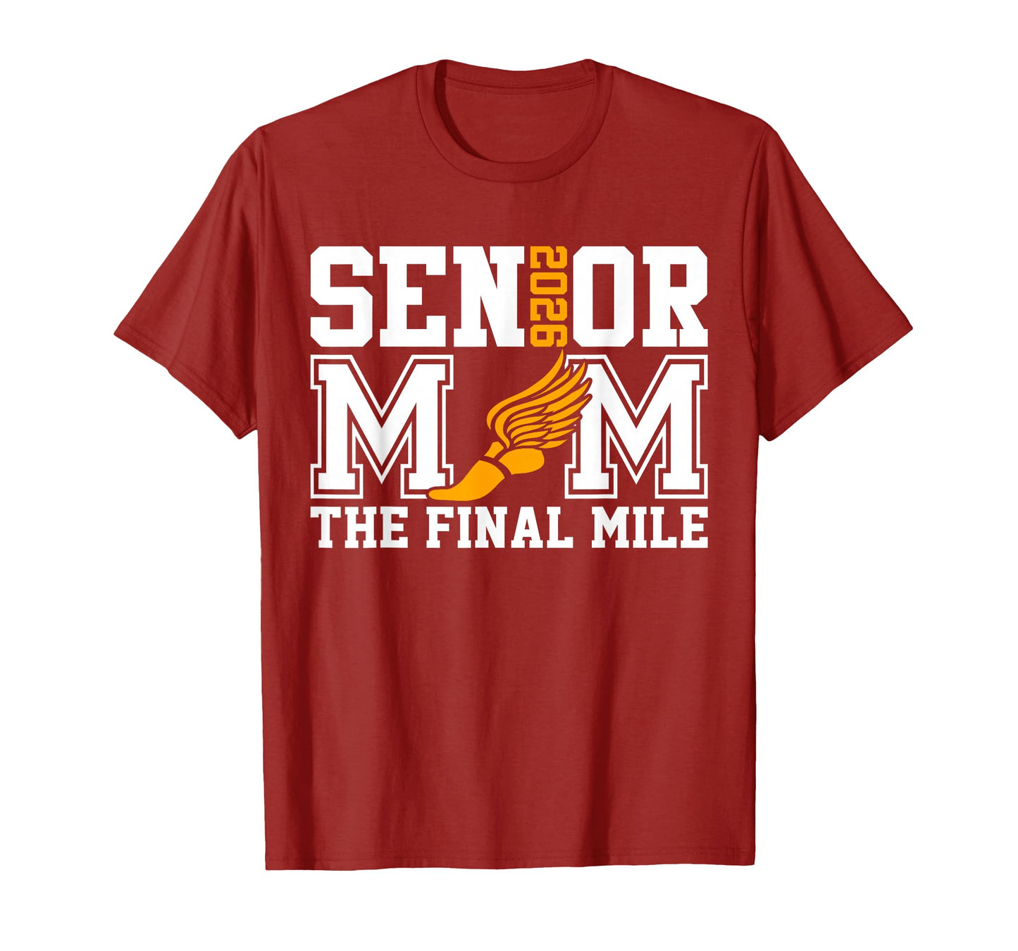 Groovy Senior Mom The Final Mile Cross Country Class of 2026 T-Shirt