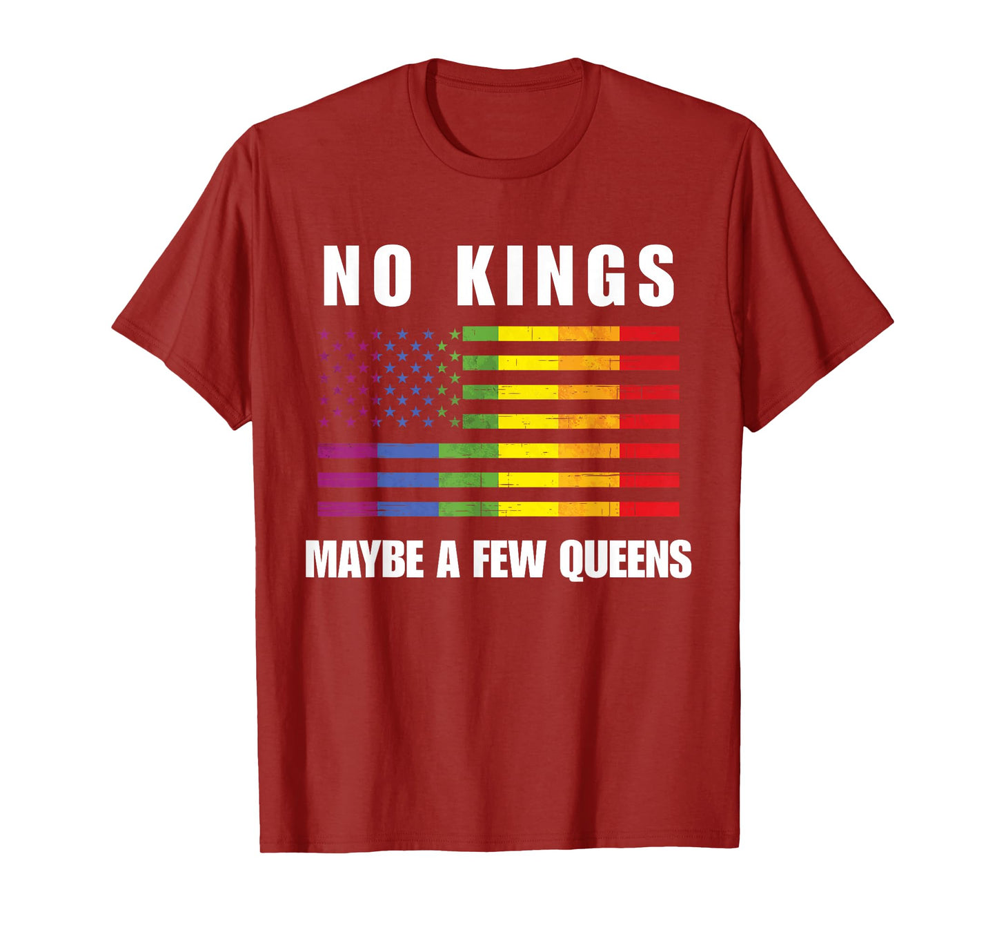 Funny No Kings Anti-Republican Support Trans Rights Humor T-Shirt