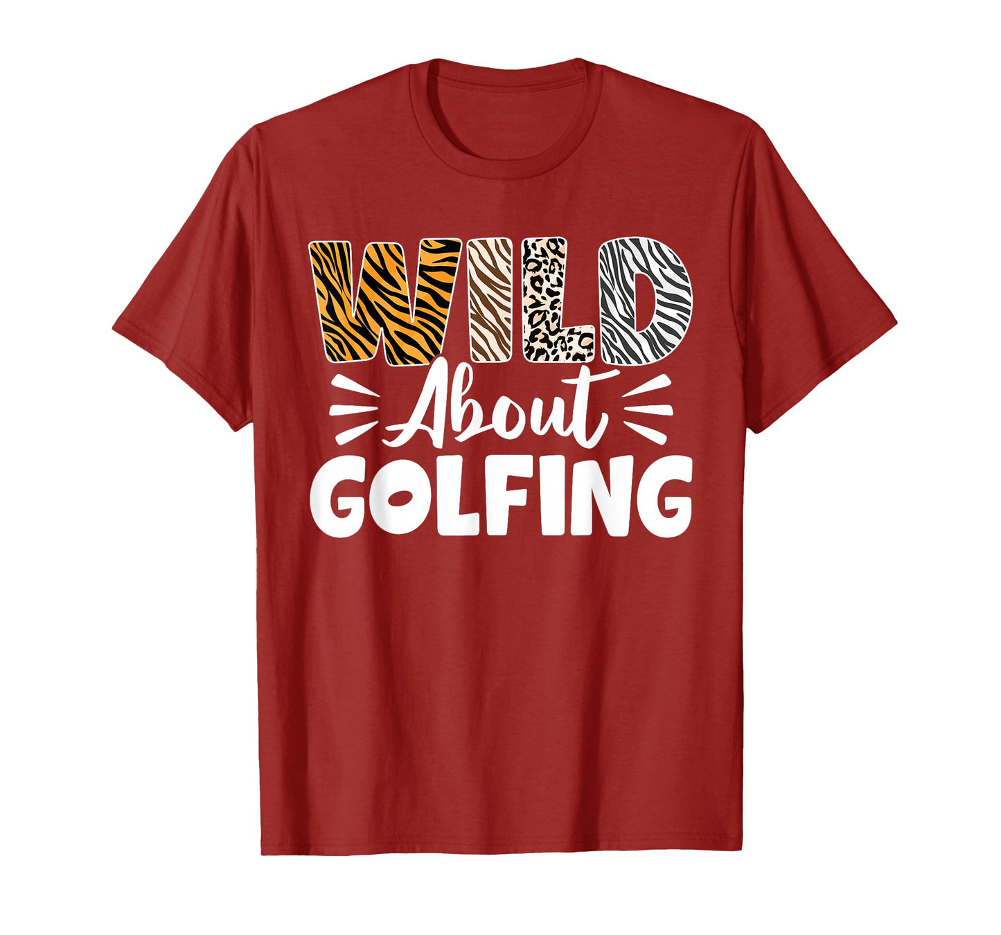 Wild About Golfing Animals Pattern Golfer Leopard Golf T-Shirt