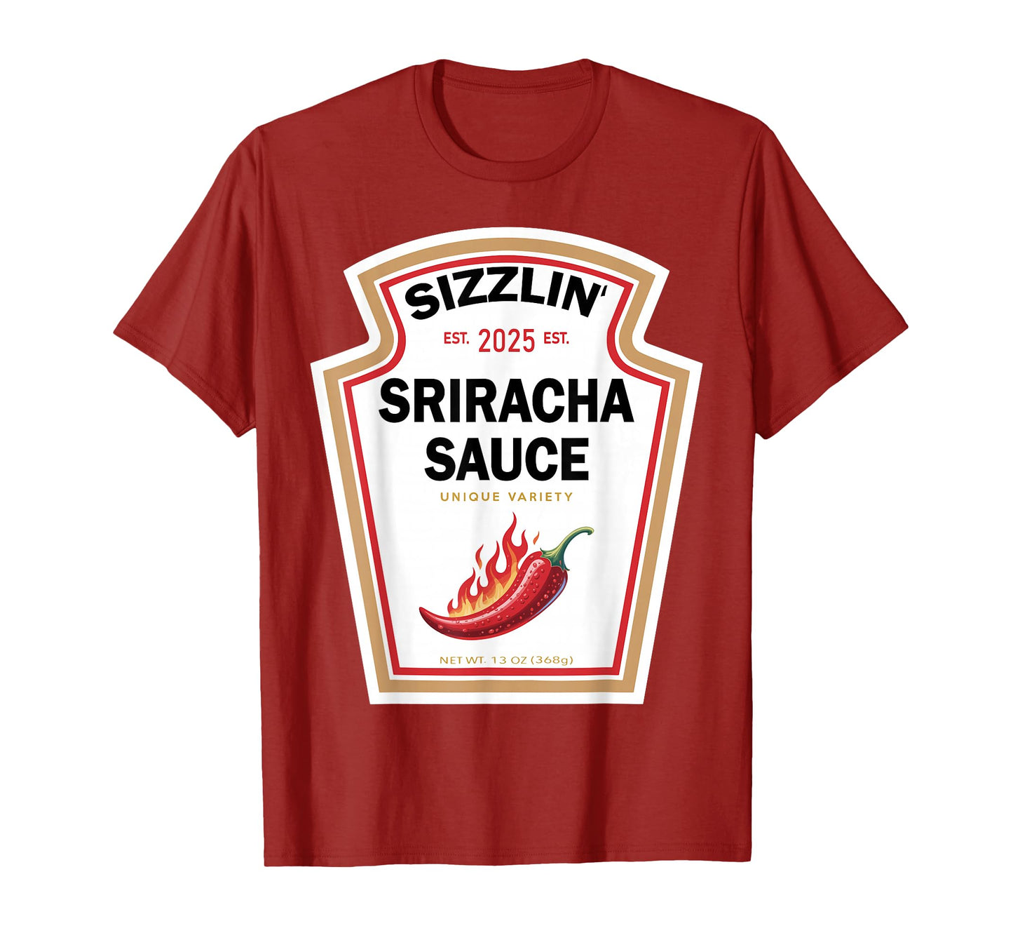 Sriracha Sauce Halloween Costume for Men Women Kids T-Shirt