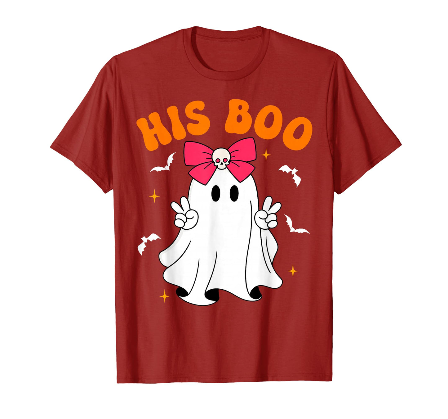 Her Boo & His Boo Funny Matching Halloween Couples T-Shirt