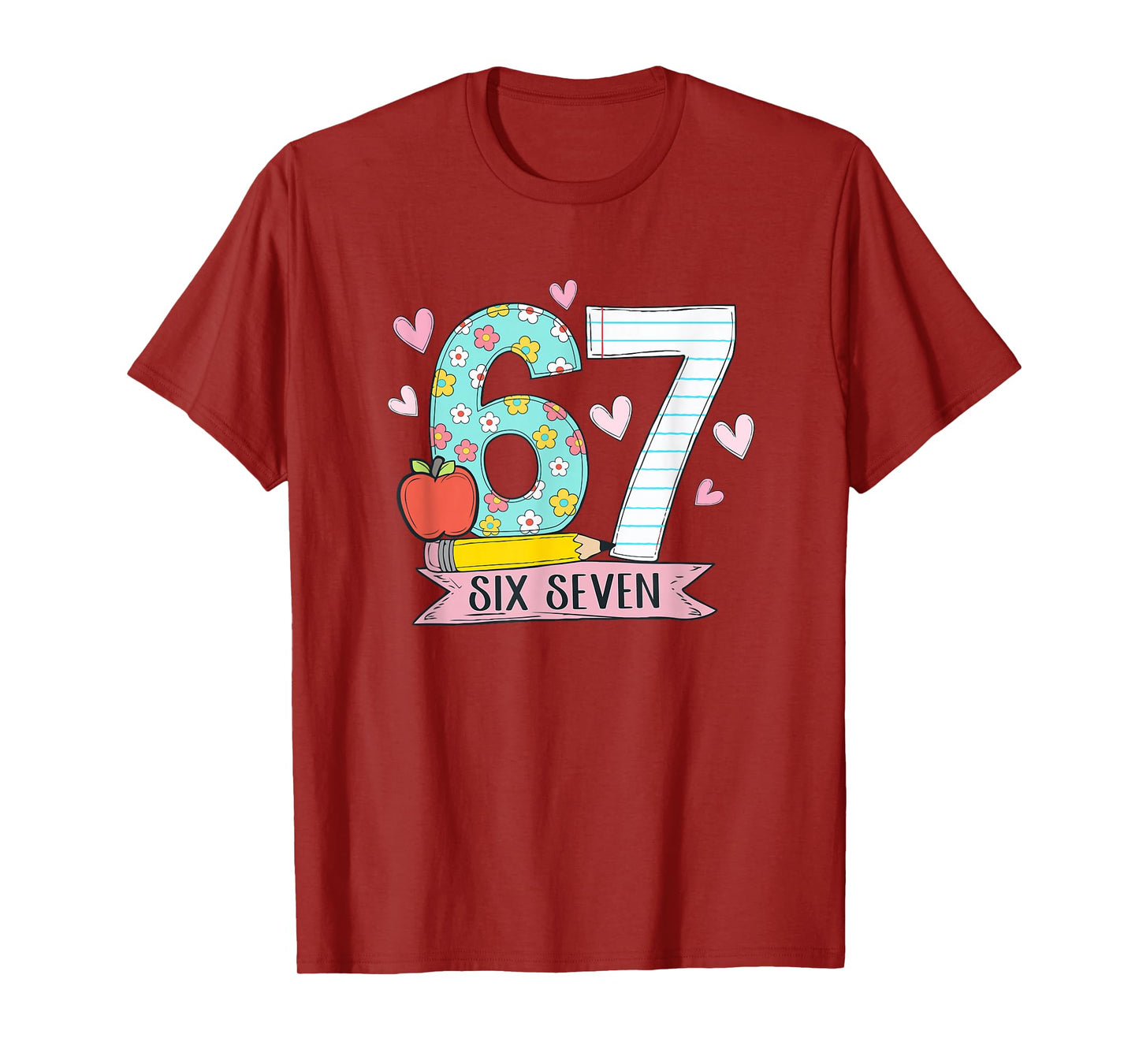 67 Shirt for Teachers 67 Meme Women Teacher Six Seven T-Shirt