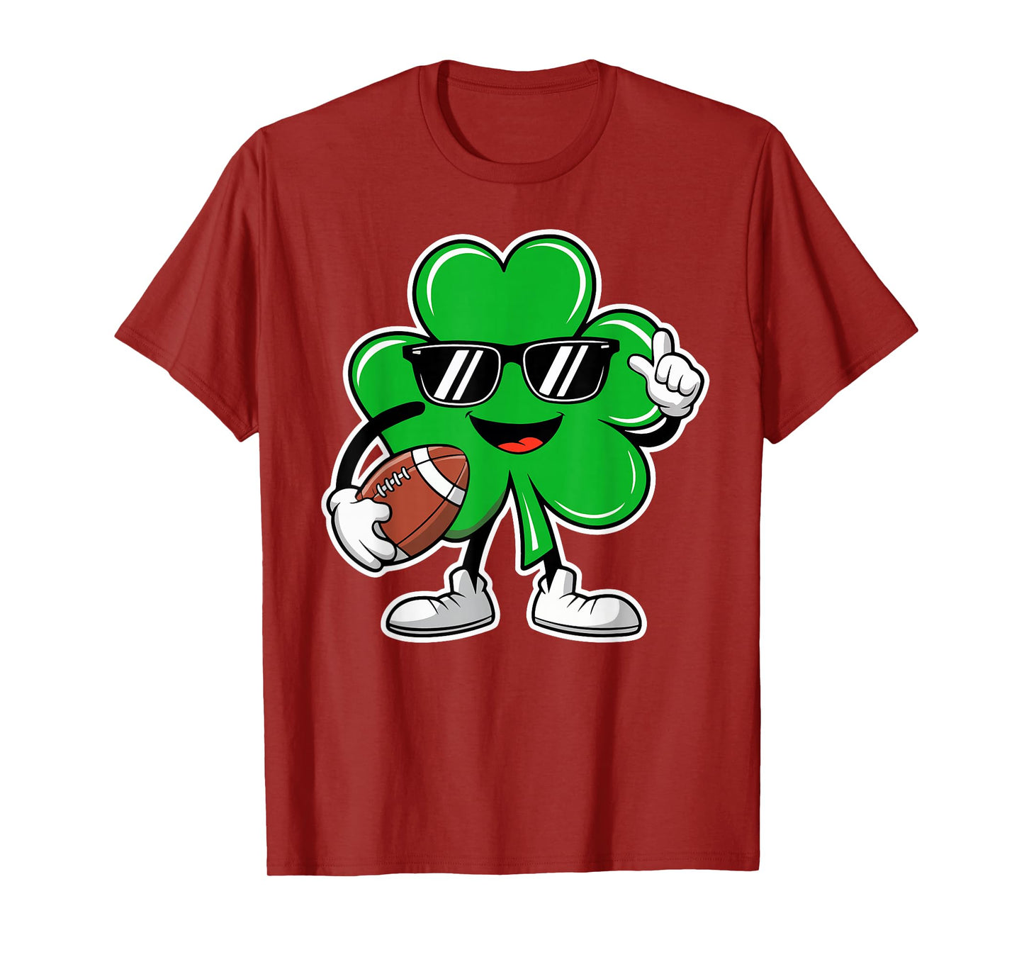 Football St Patricks Day Boys St Patricks Day Shamrock Kids T-Shirt