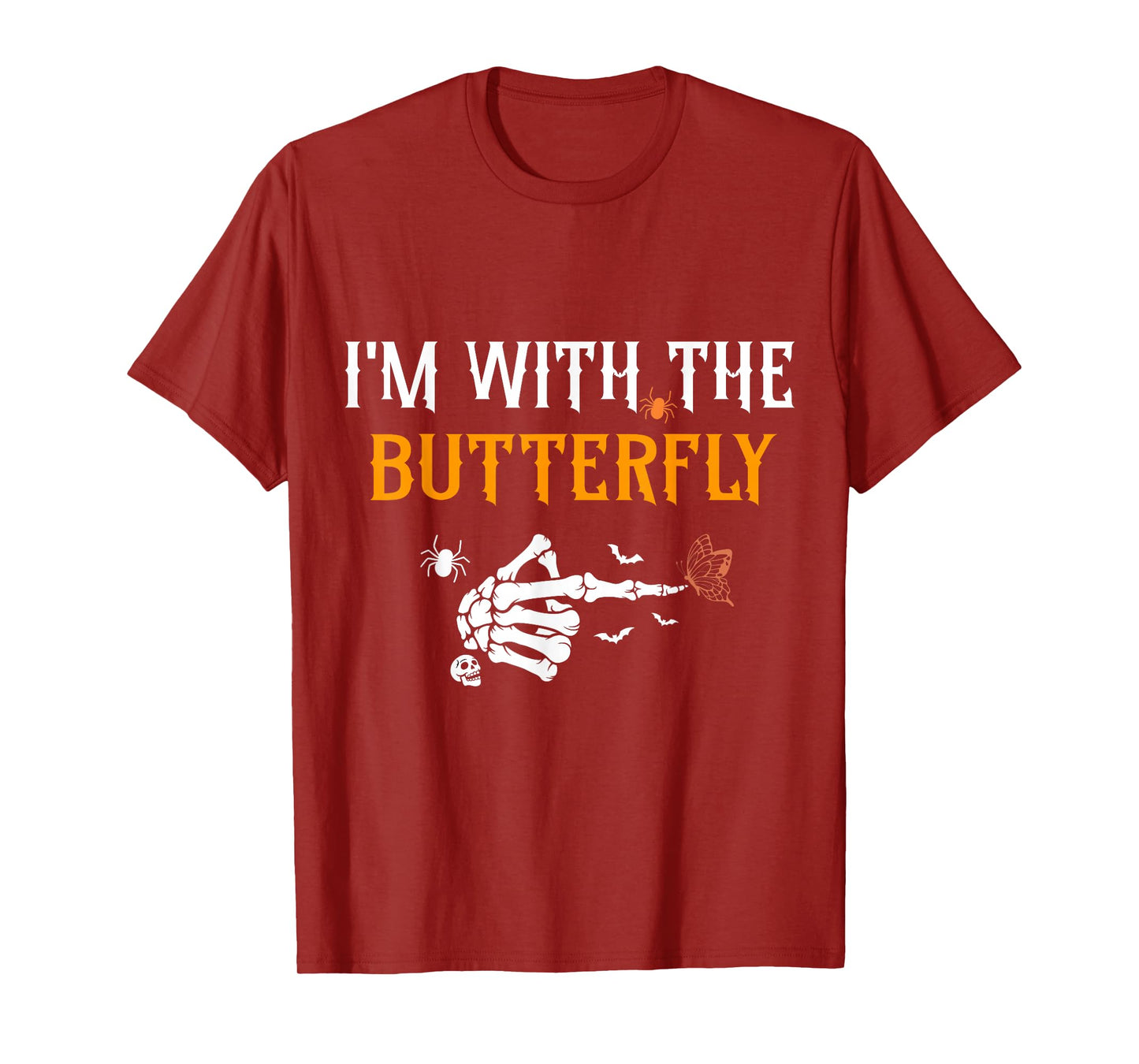 I'm with Butterfly Halloween Costume Couples Matching T-Shirt