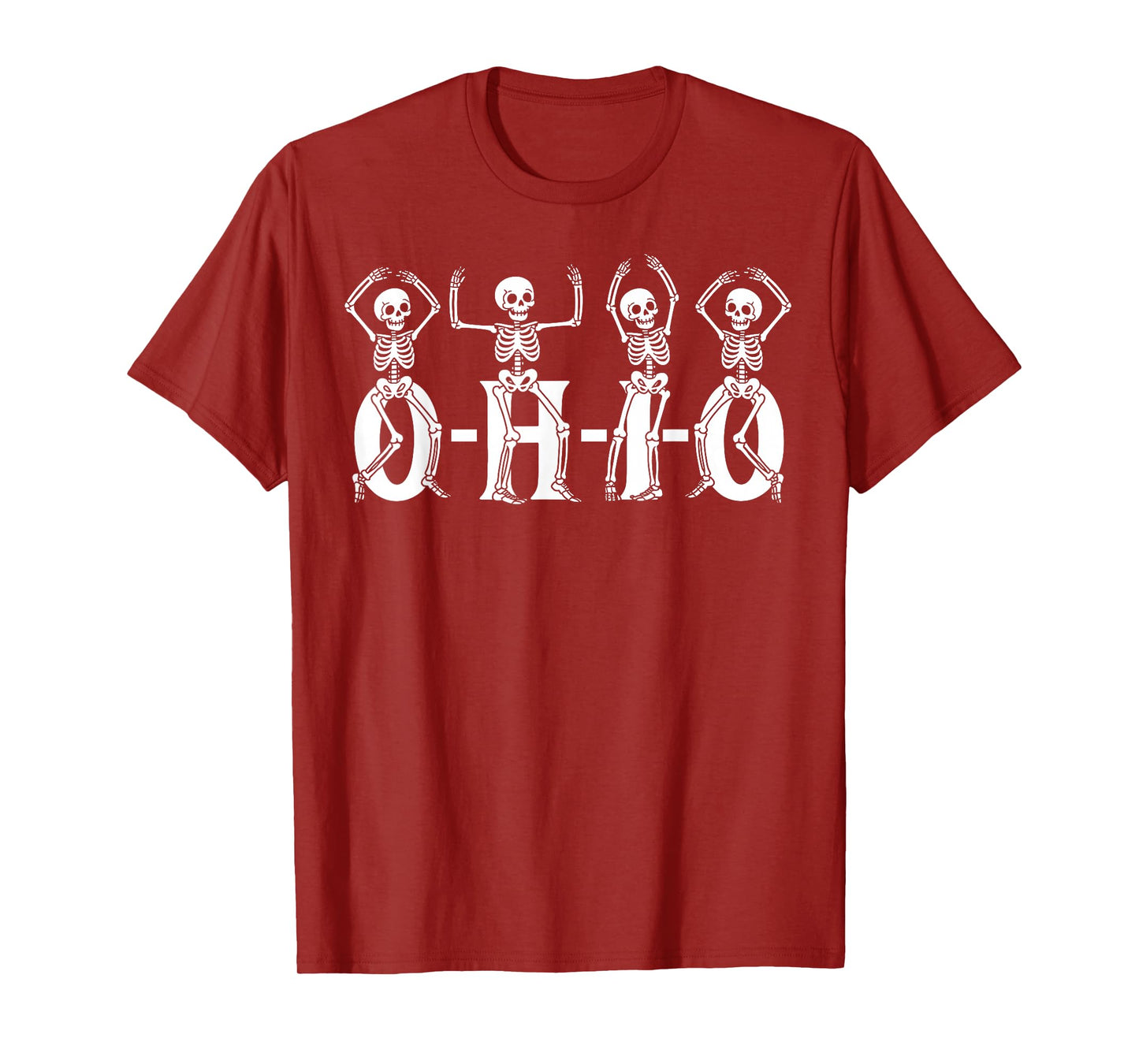 Funny O-H-I-O State Skeleton Ohio Halloween Vintage Vibe Fun T-Shirt