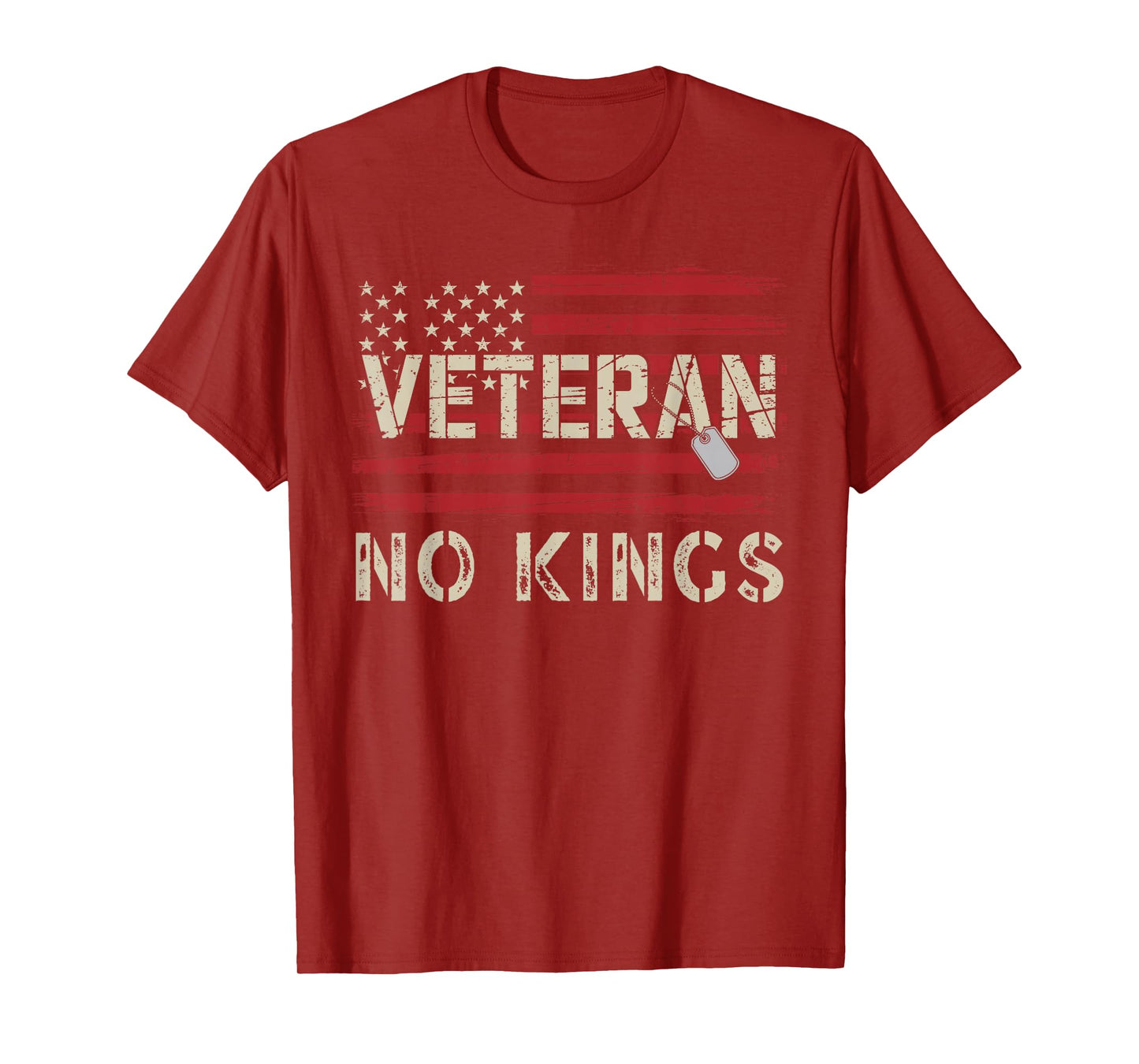 Veterans Protest No Kings Vintage American Flag Patriotic T-Shirt