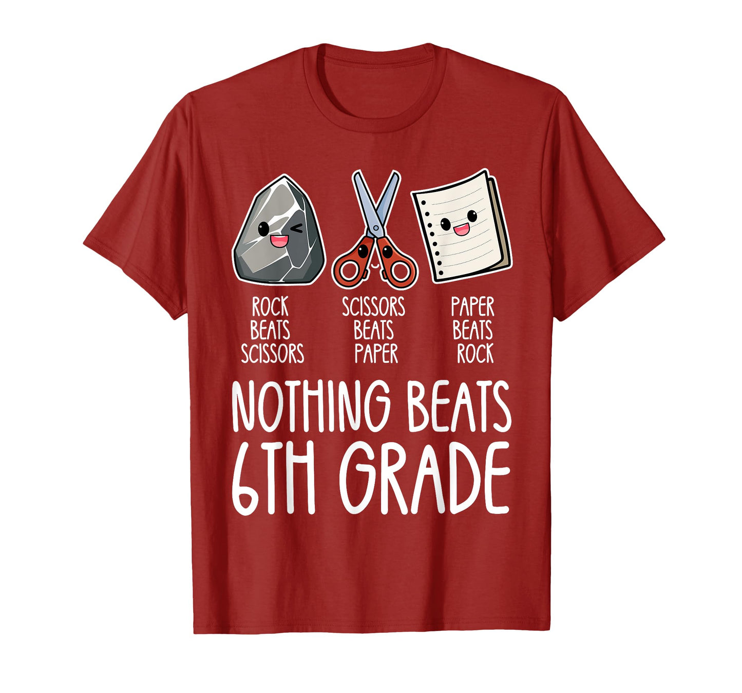 Nothing Beats 6th Grade Funny Back to School Kids Teachers T-Shirt