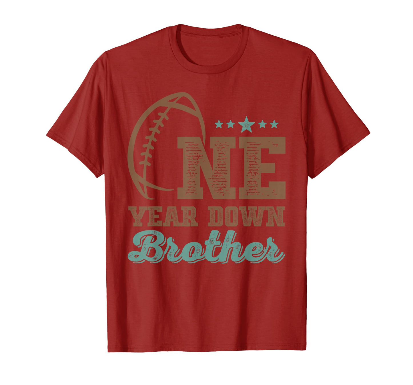 Brother Of The Birthday Boy 1st Year Down Birthday Football T-Shirt