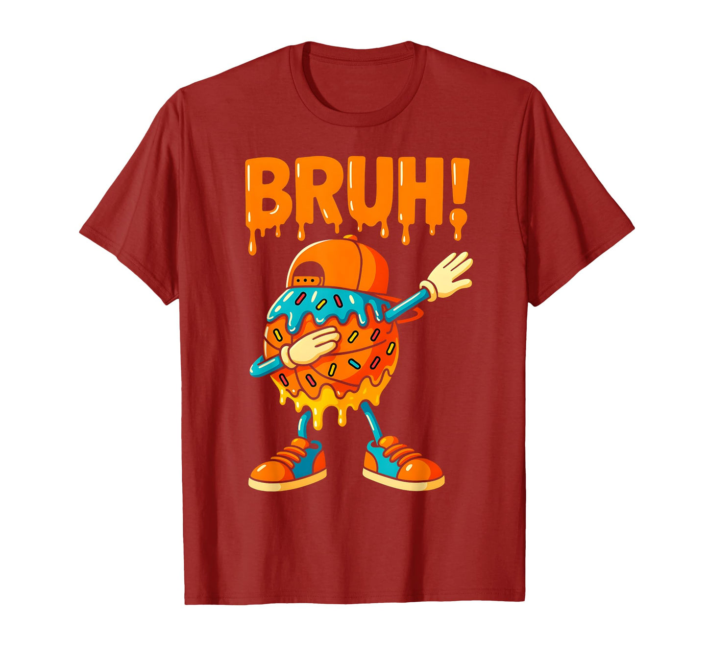 Basketball Ice Cream Drip Boys Girls Cute Dabbing Game Day T-Shirt