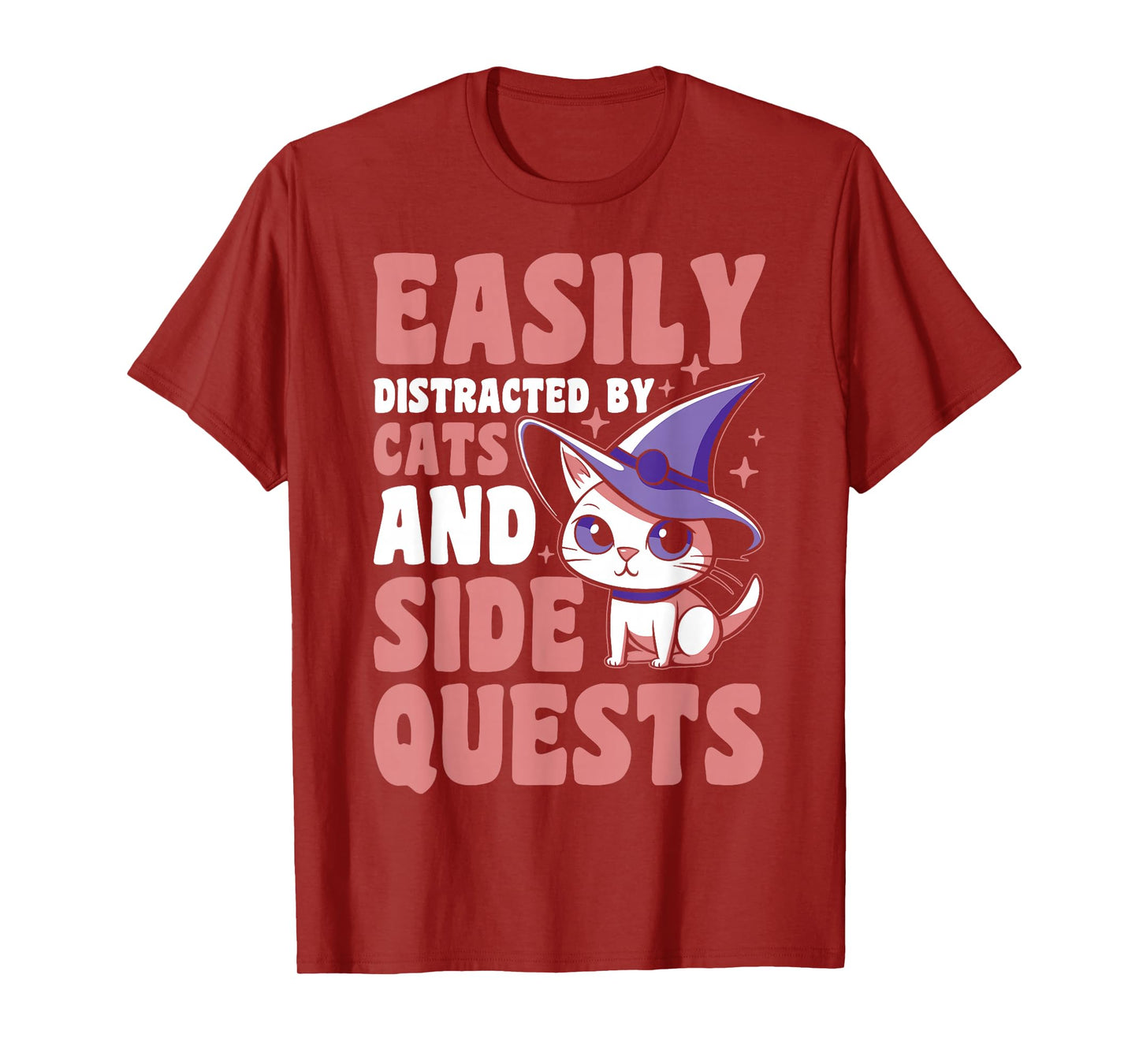 Easily Distracted By Cats And Side Quests T-Shirt