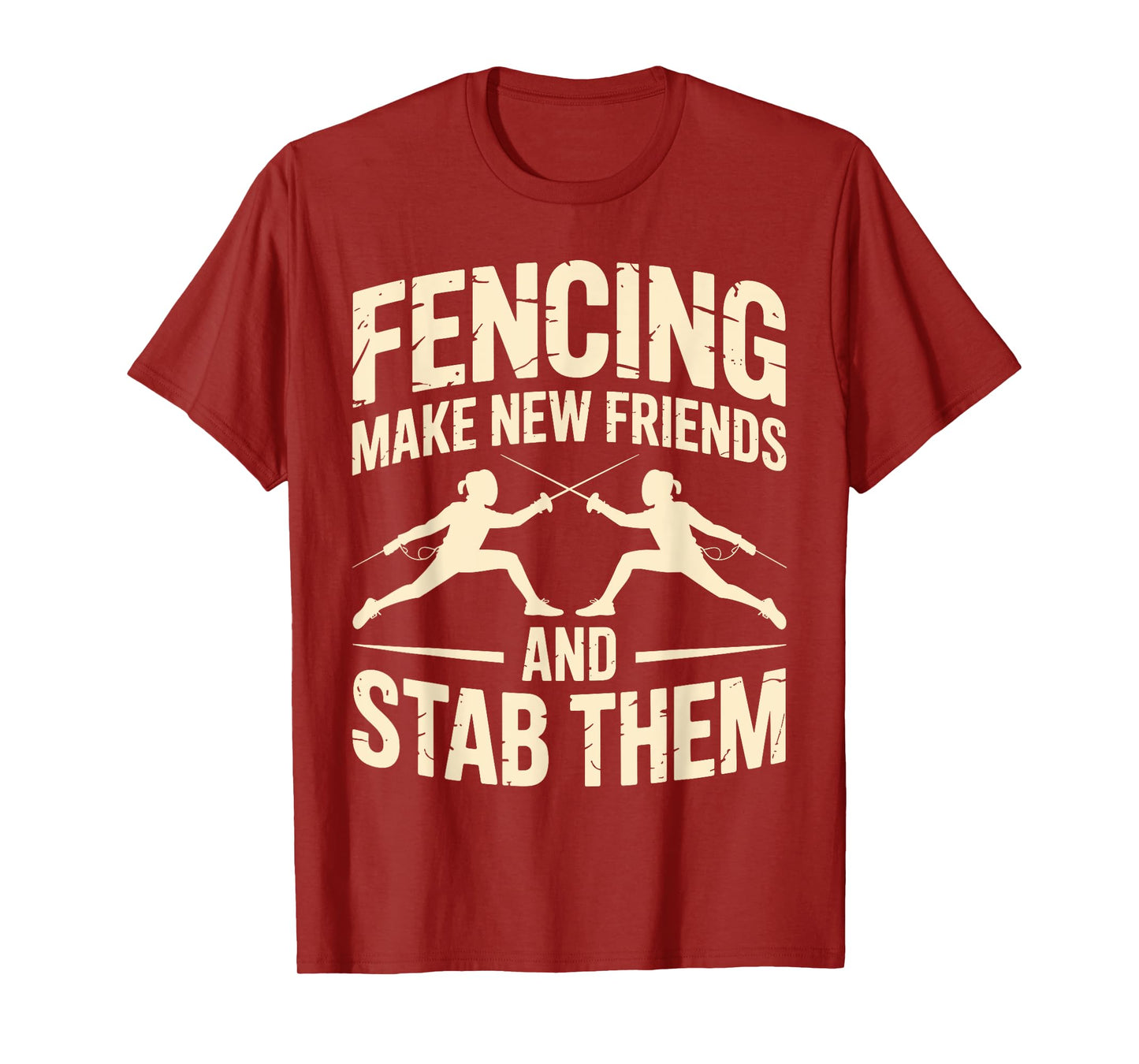 Funny Fencing Art For Men Women Kids Fencer Fencing Sport T-Shirt