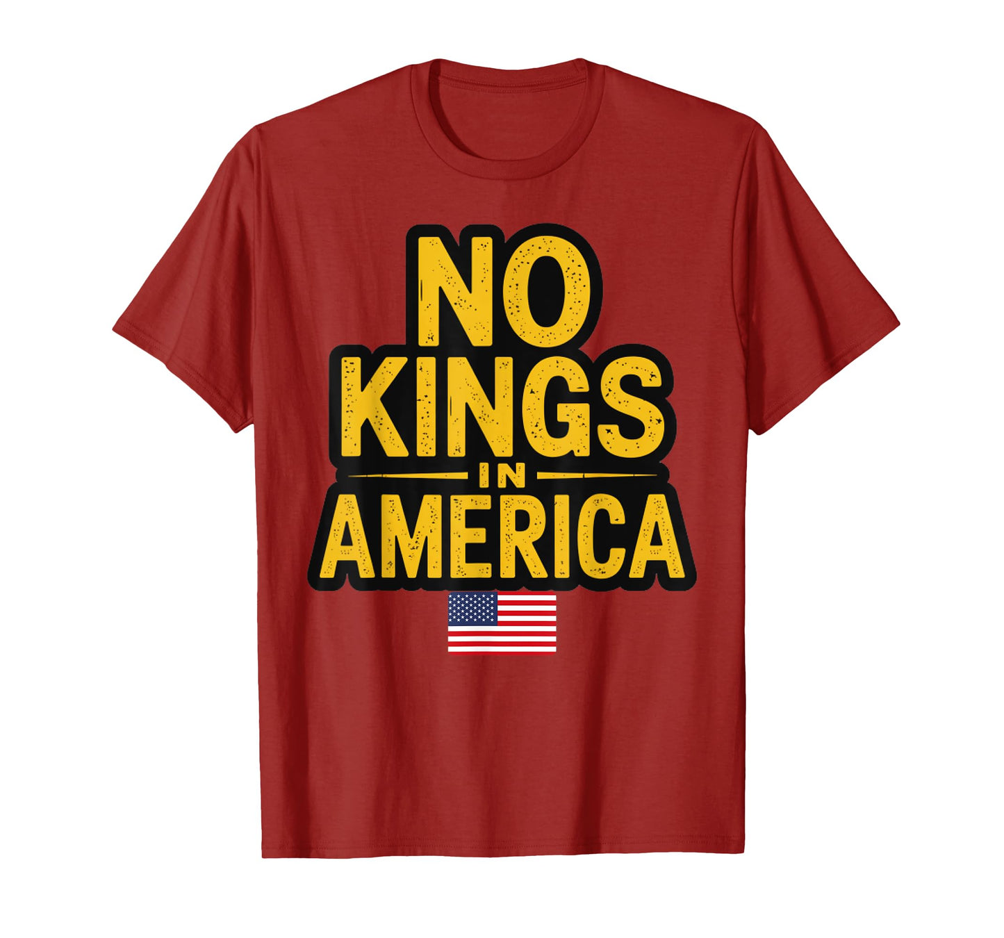 no kings in america flag hat in United States Vintage T-Shirt