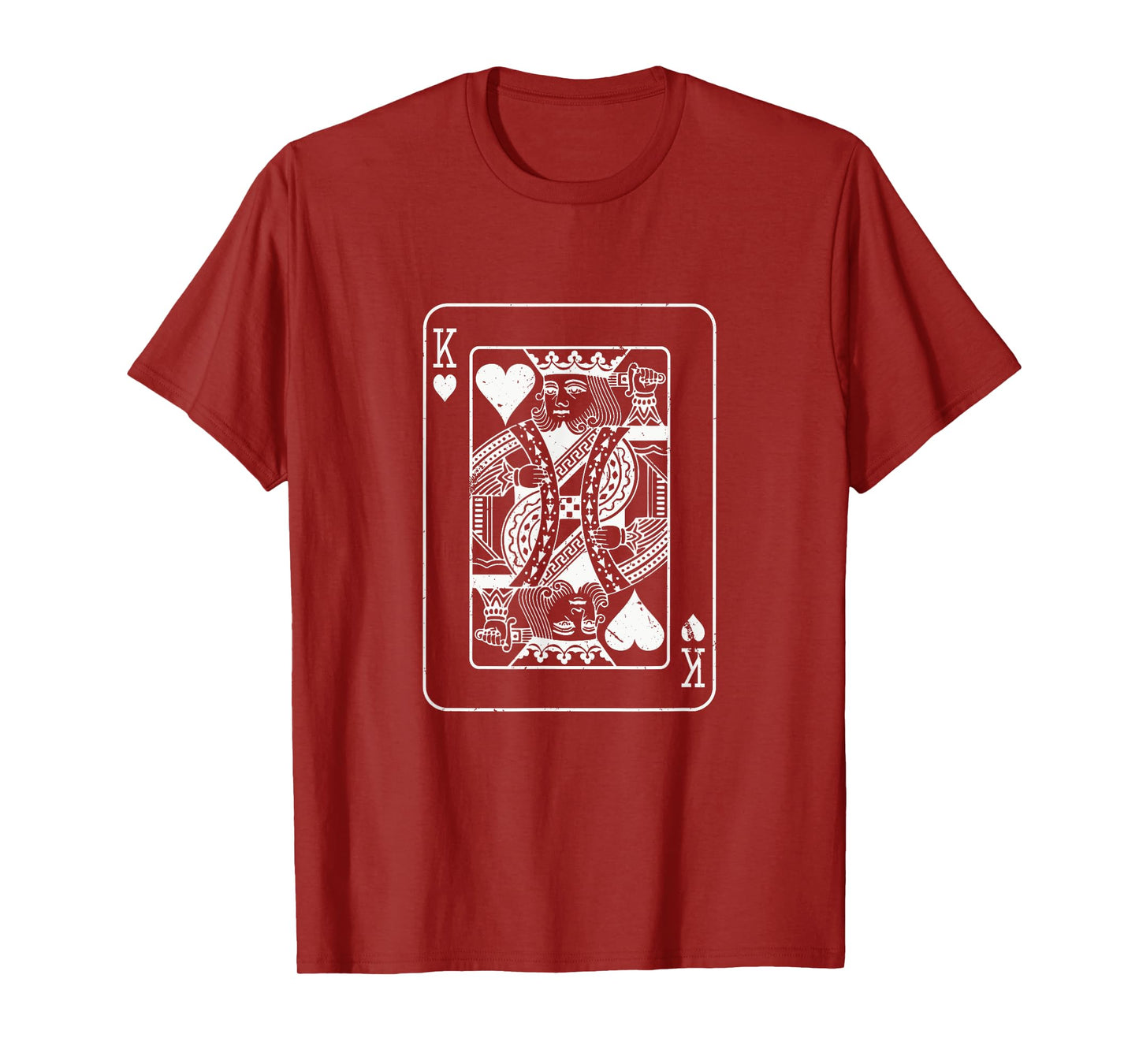 Heart King Playing Card - Poker Skat Double Head Wedding Couple T-Shirt