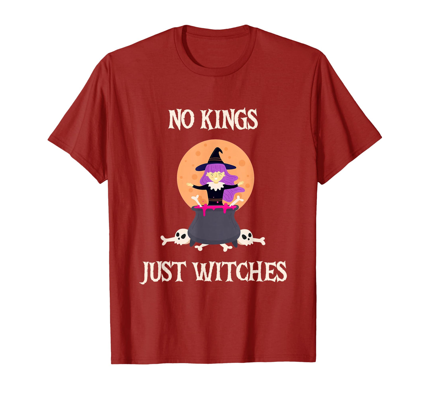 No Kings, Just Witches Funny Witchcore Halloween Art T-Shirt