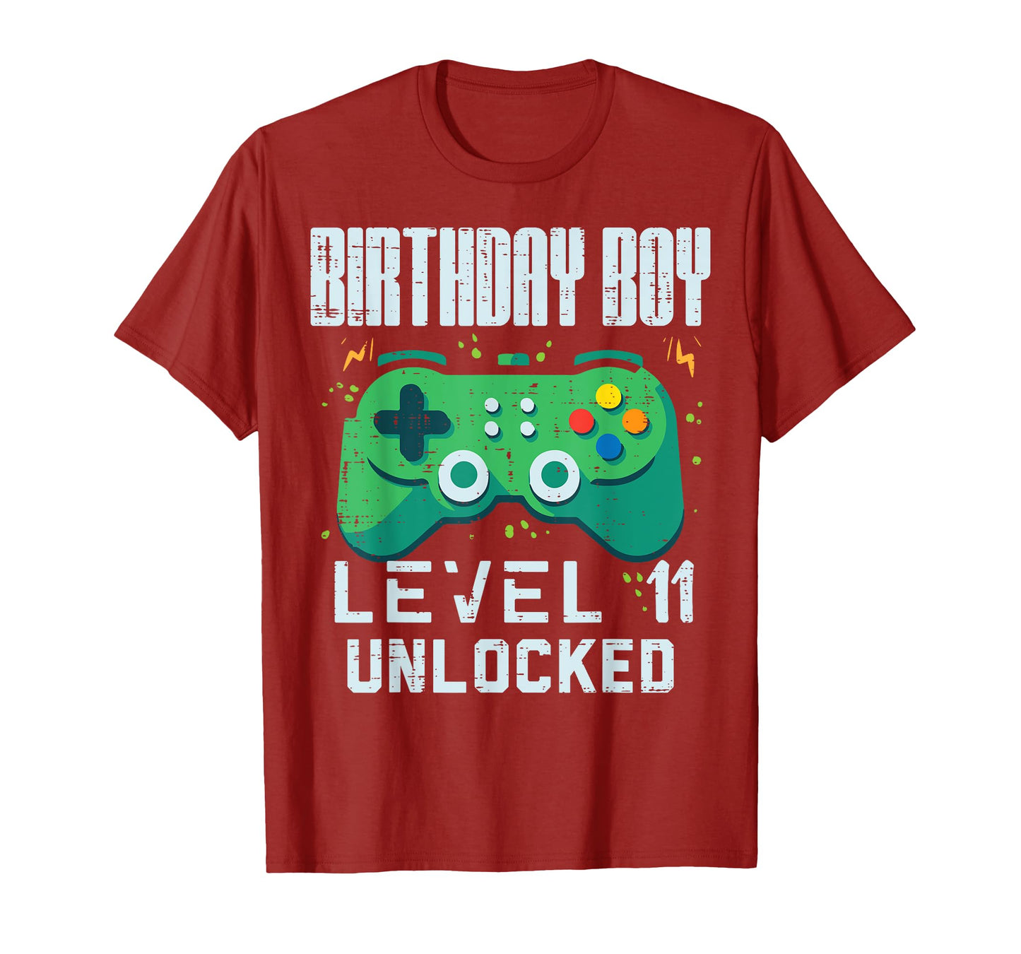 Birthday Boy Level 11 Unlocked Gamer Controller 11th Bday T-Shirt