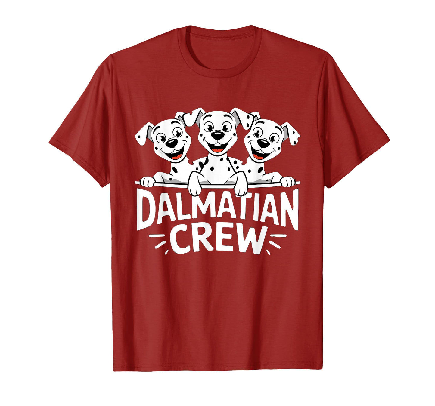 Dalmatian Crew Cute Cartoon for Dog Owners Pet Dalmatian T-Shirt