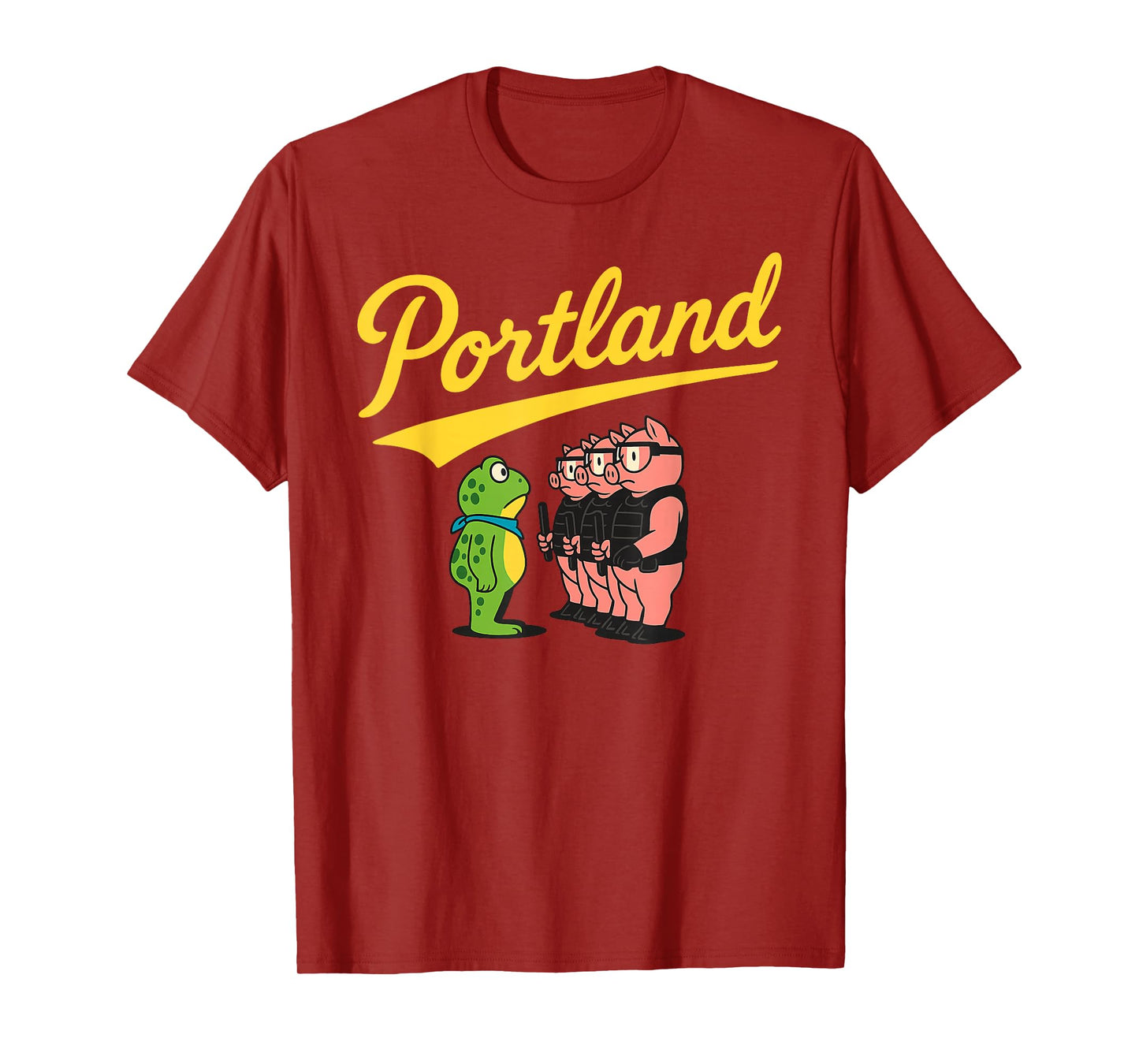 Portland Oregon Frog Vs Pigs Political Protest No Kings T-Shirt