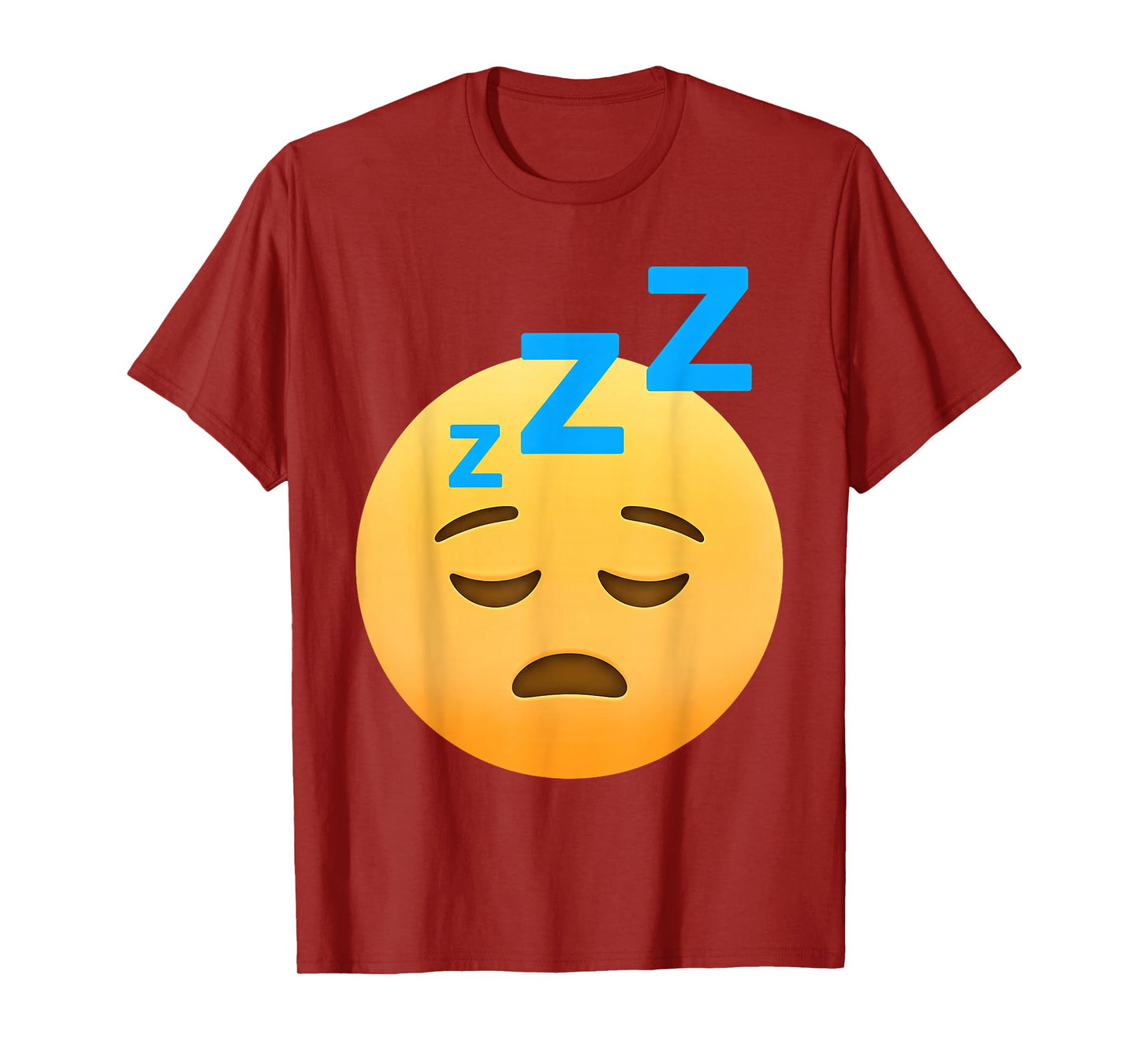 Funny Sleeping Emoticon Sleep Face Snoring Zzz Sleepy Face T-Shirt