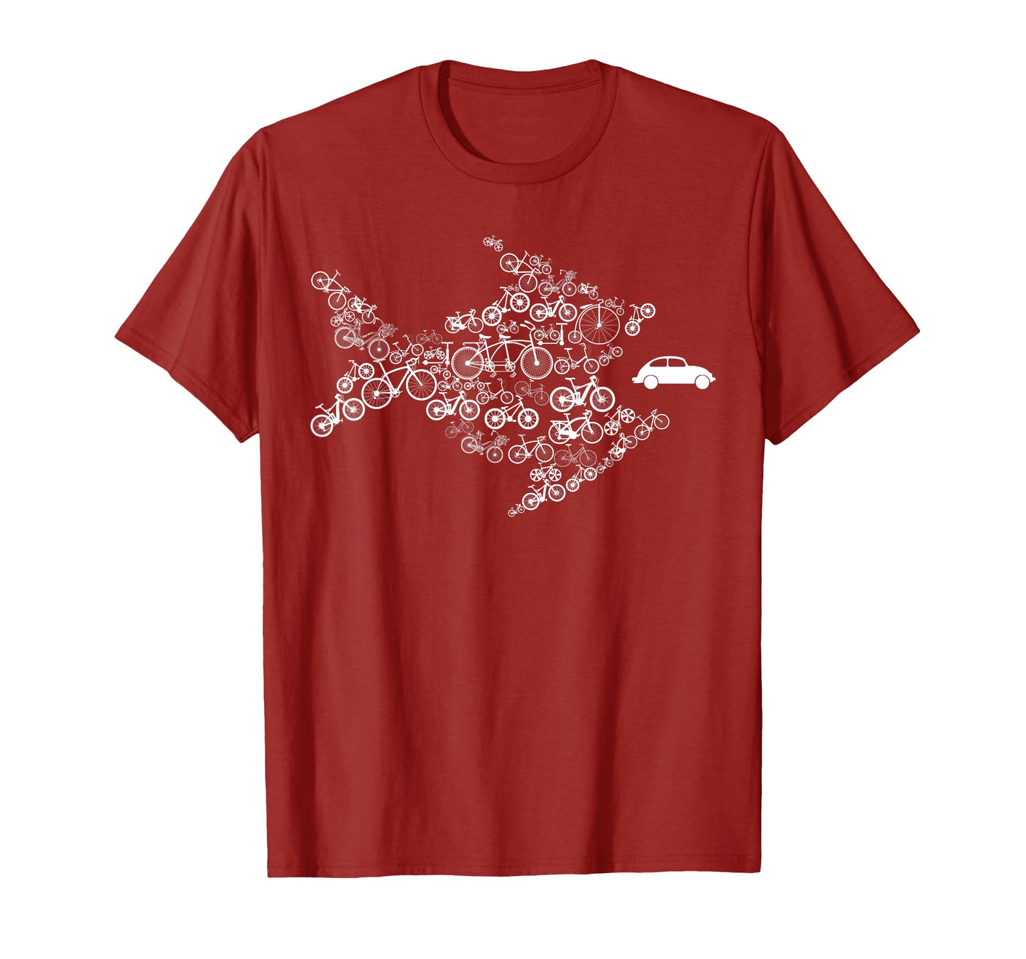 Bicycle fish eats car T-Shirt