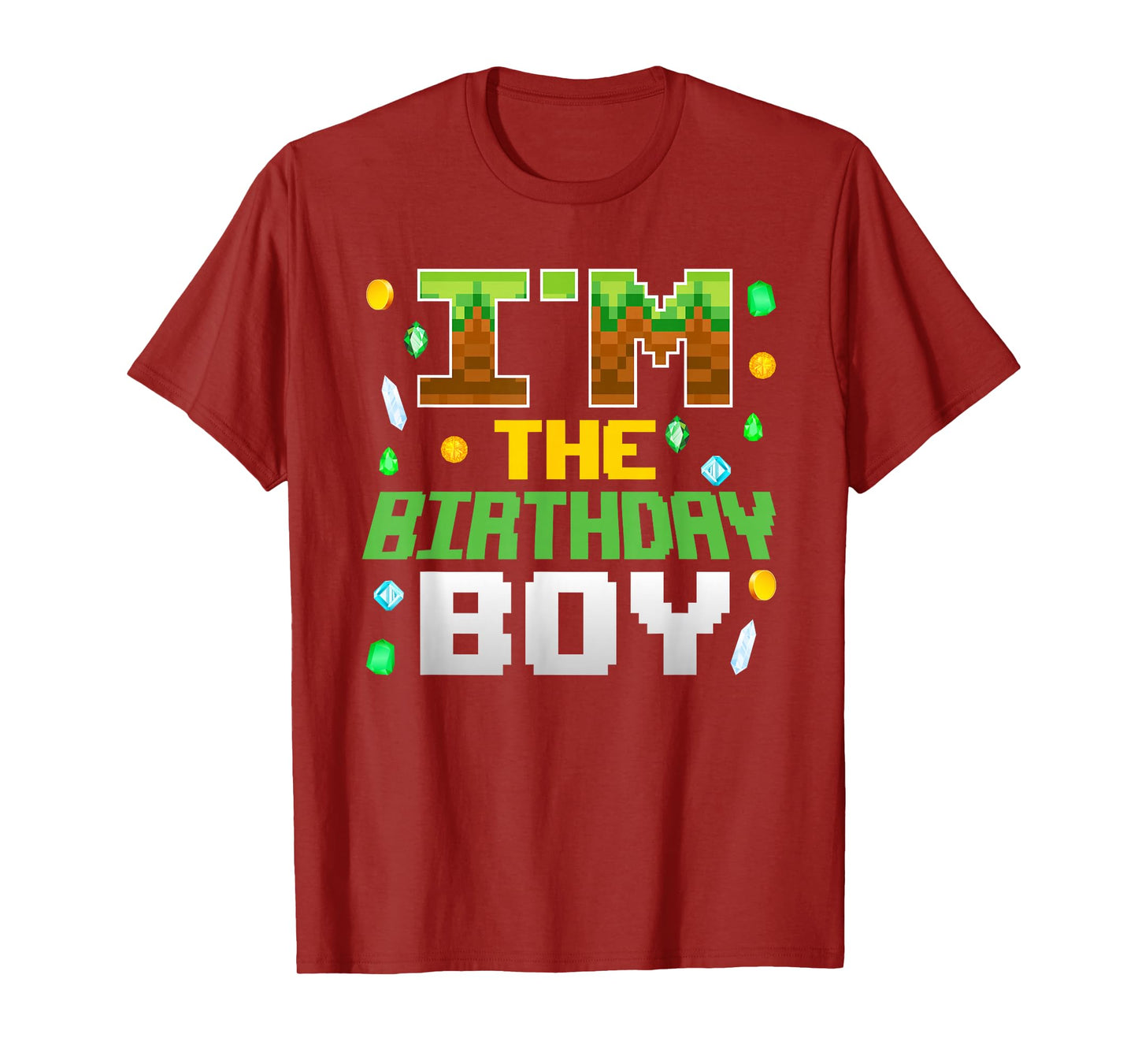 I'm The Birthday Boy Video Gamer Pixel Number Birthday Party T-Shirt