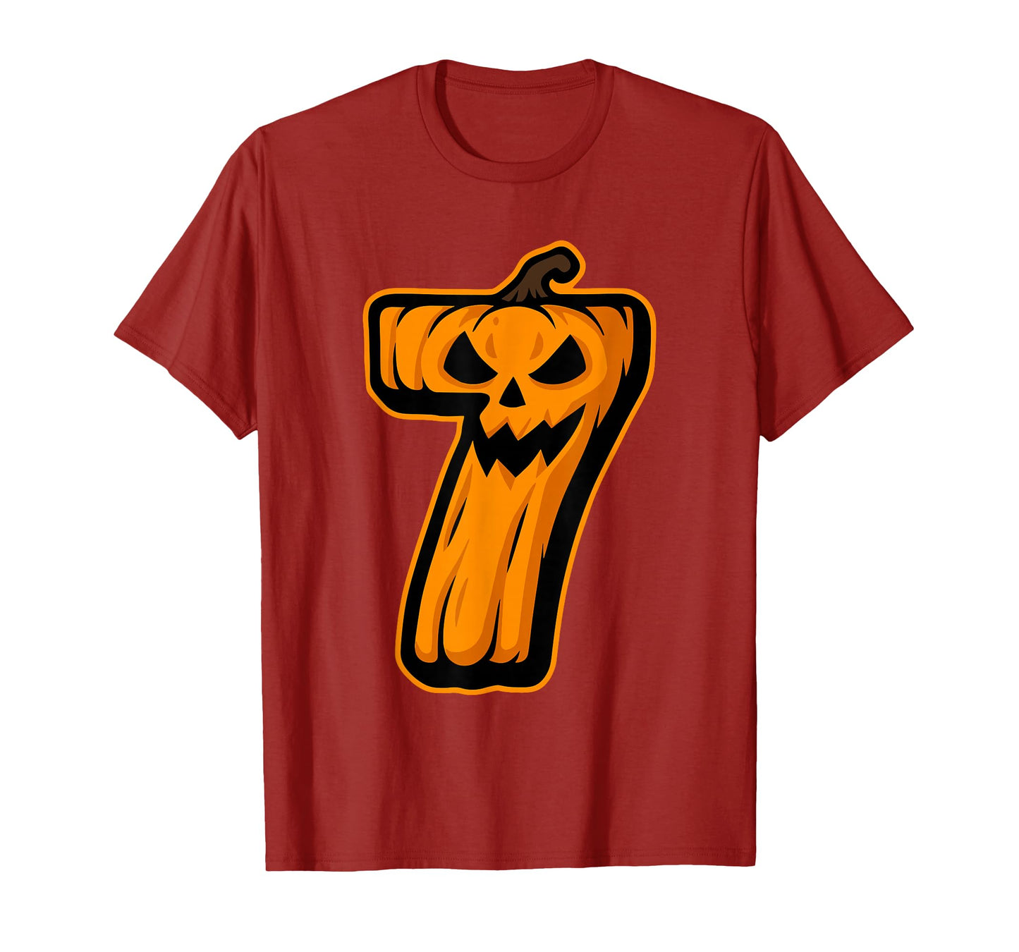Couple Halloween Costume Duo Costume 6 7 Pumpkin Number 7 T-Shirt