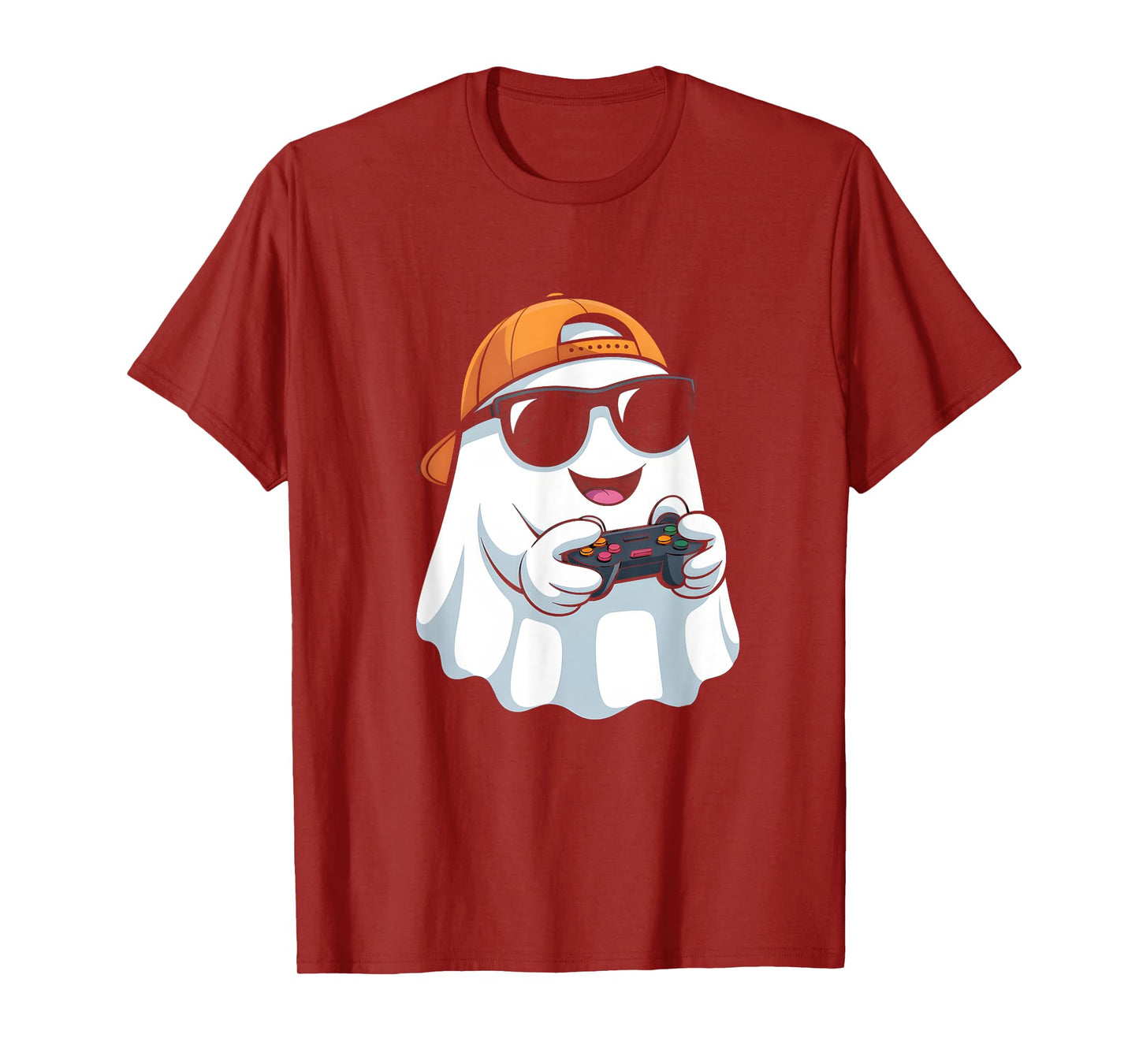 Halloween Boys Kids Ghost Gamer Scary Costume Gaming Men T-Shirt