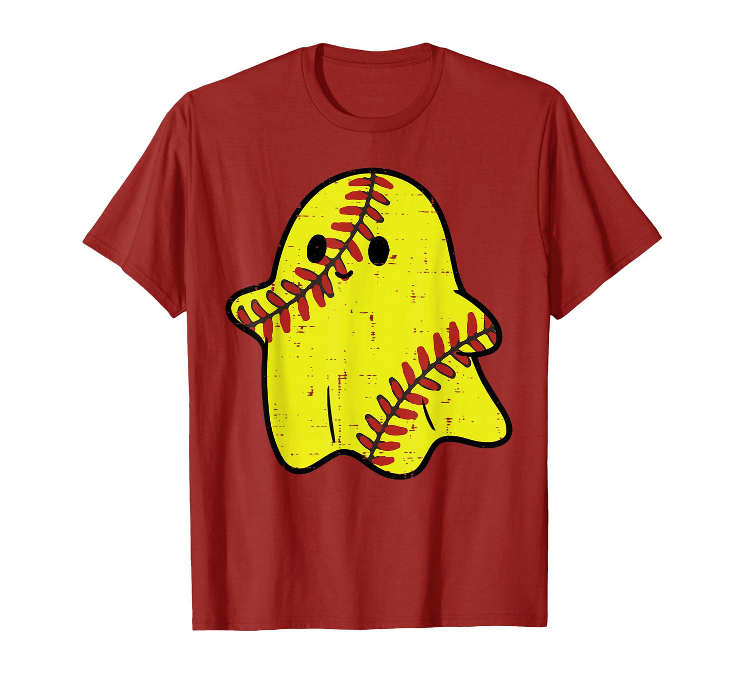 Halloween Ghost Softball Costume Sports Women Girls Kids T-Shirt