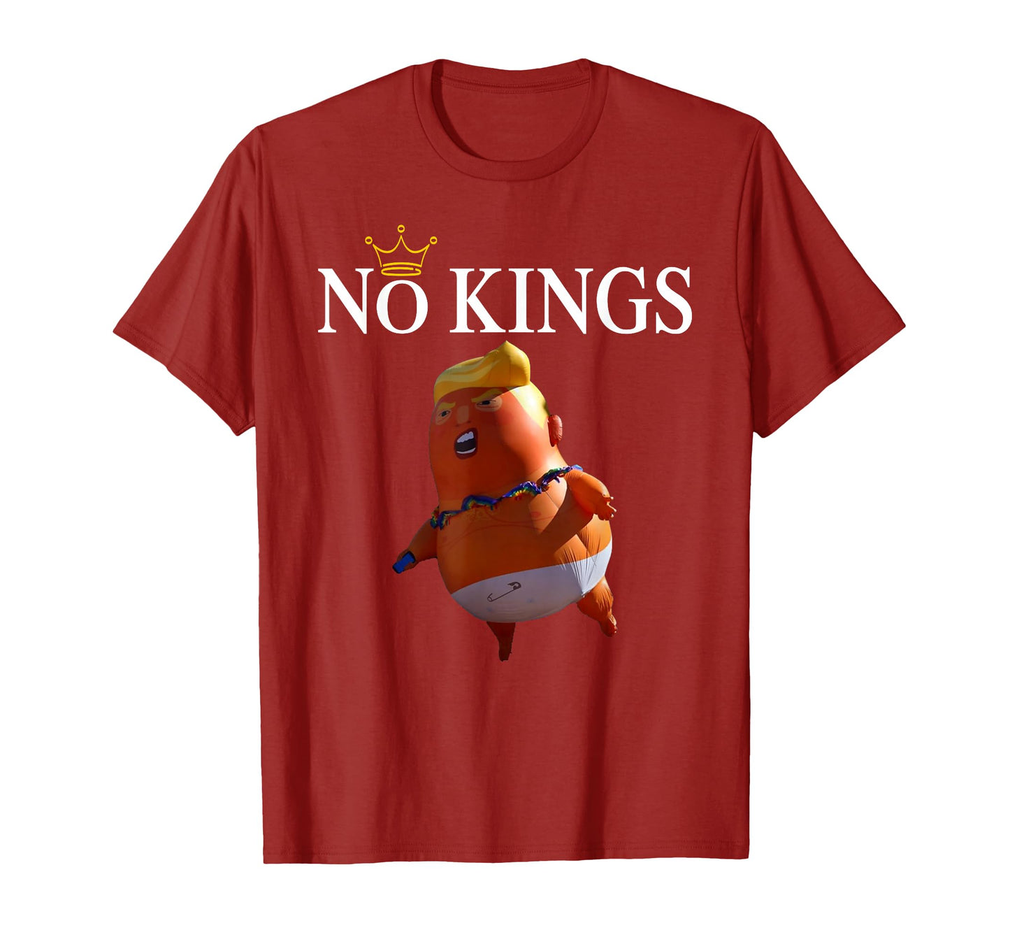 No Kings Patriotic US Flag Funny Not King T-Shirt